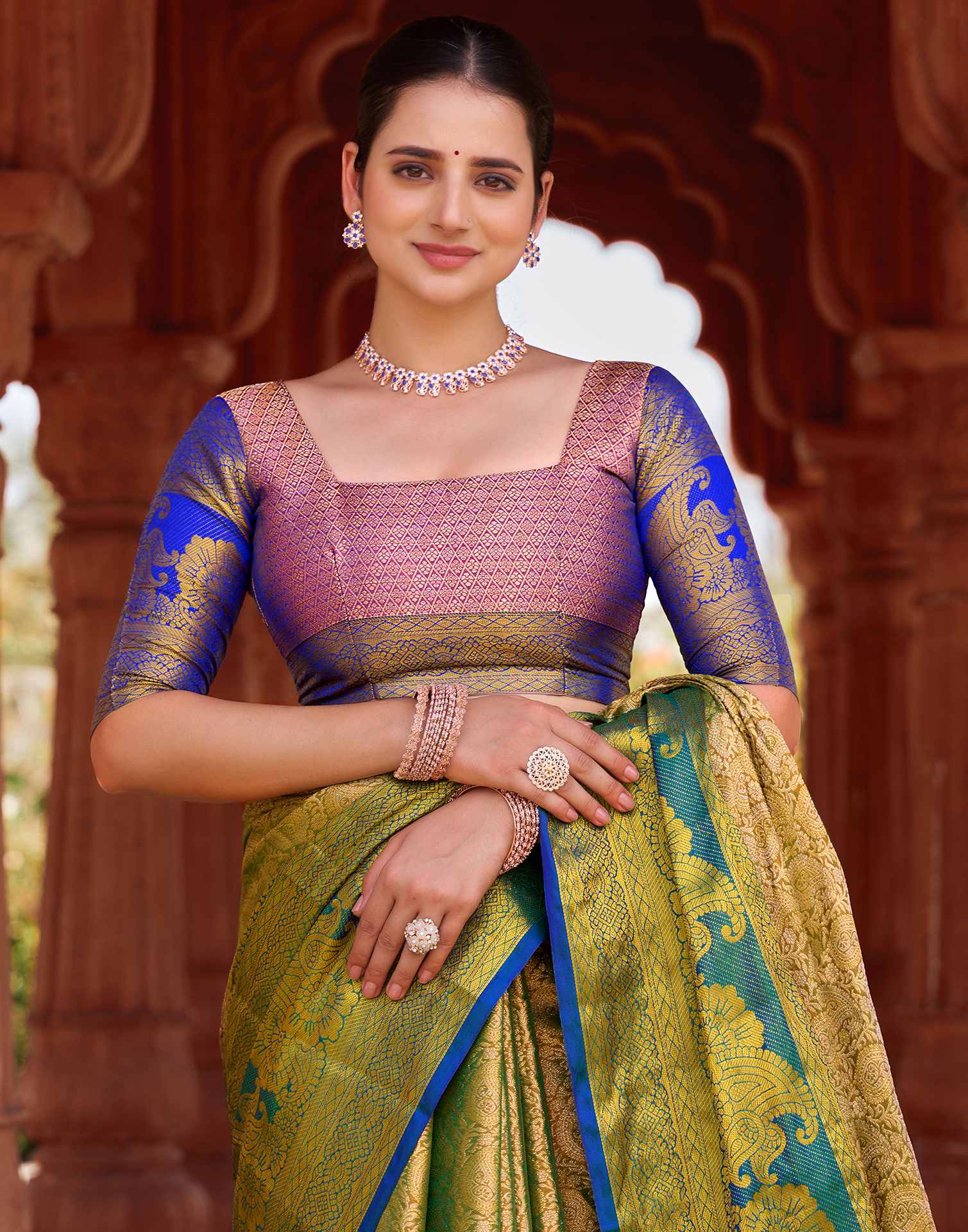 Green Silk Woven Kanjivaram Saree