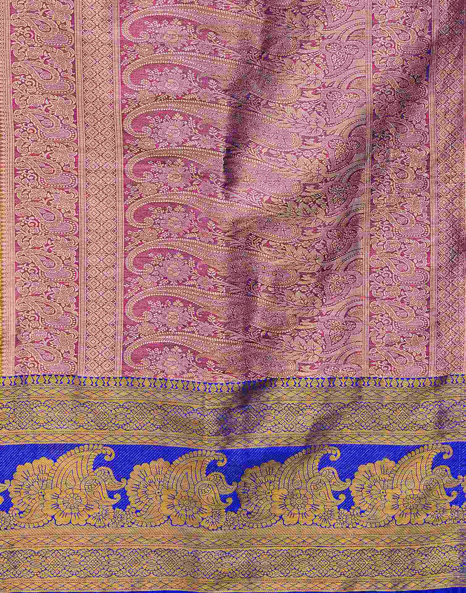 Pink Silk Woven Kanjivaram Saree