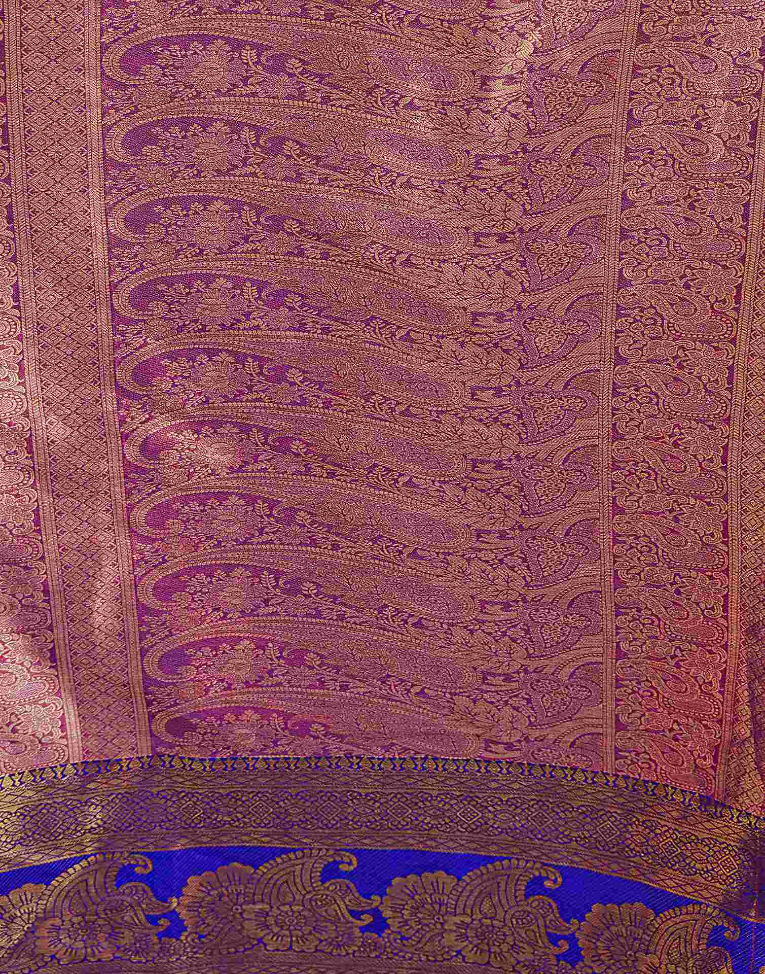 Maroon Silk Woven Kanjivaram Saree