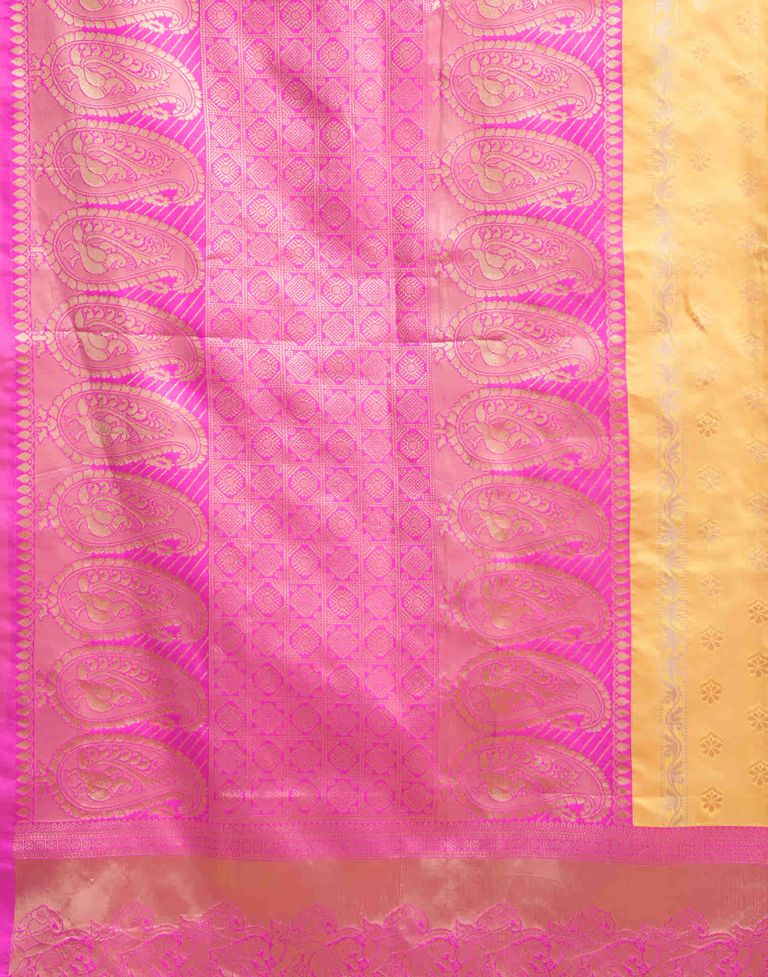 Yellow Silk Woven Banarasi Saree