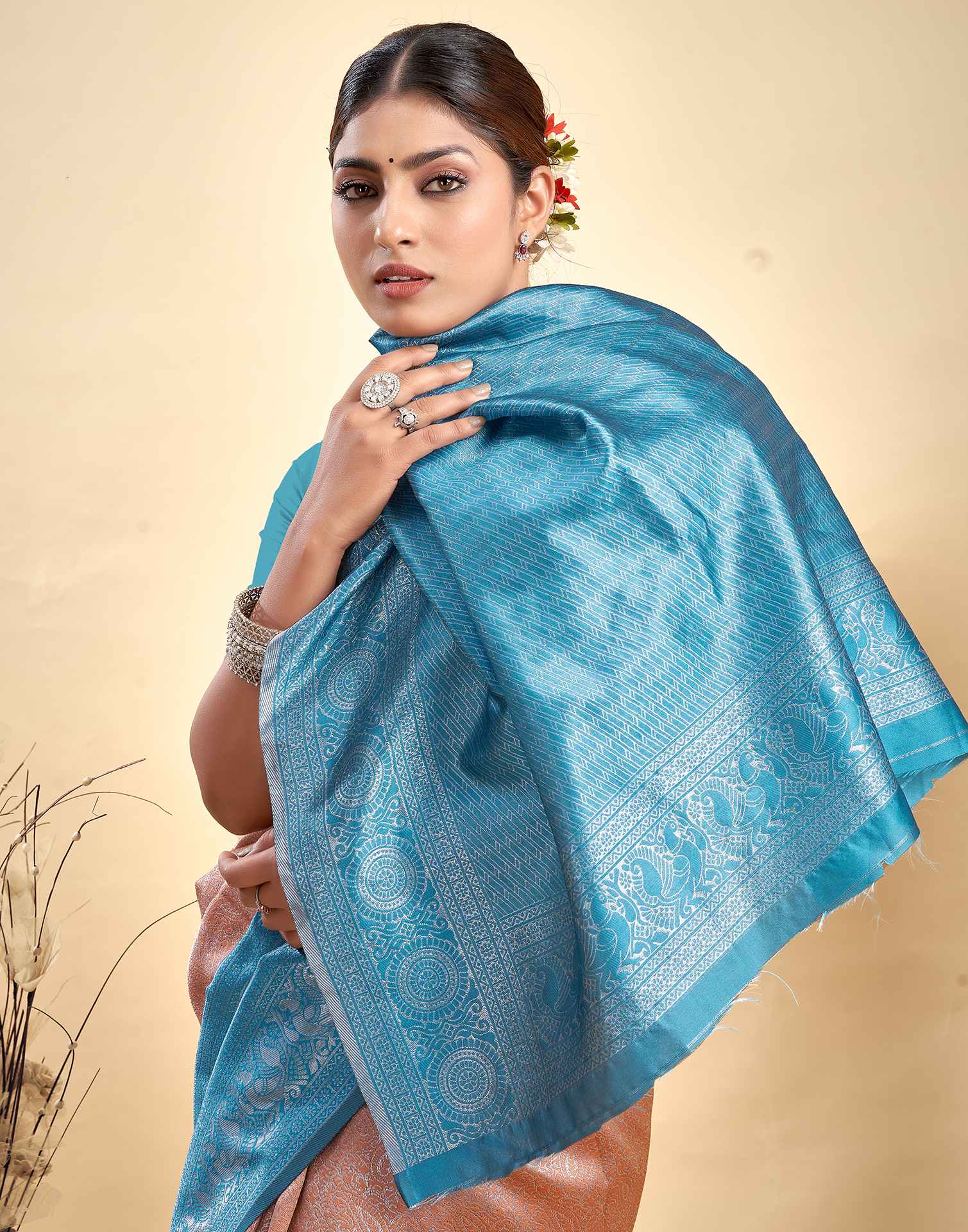 Brown Silk Woven Kanjivaram Saree