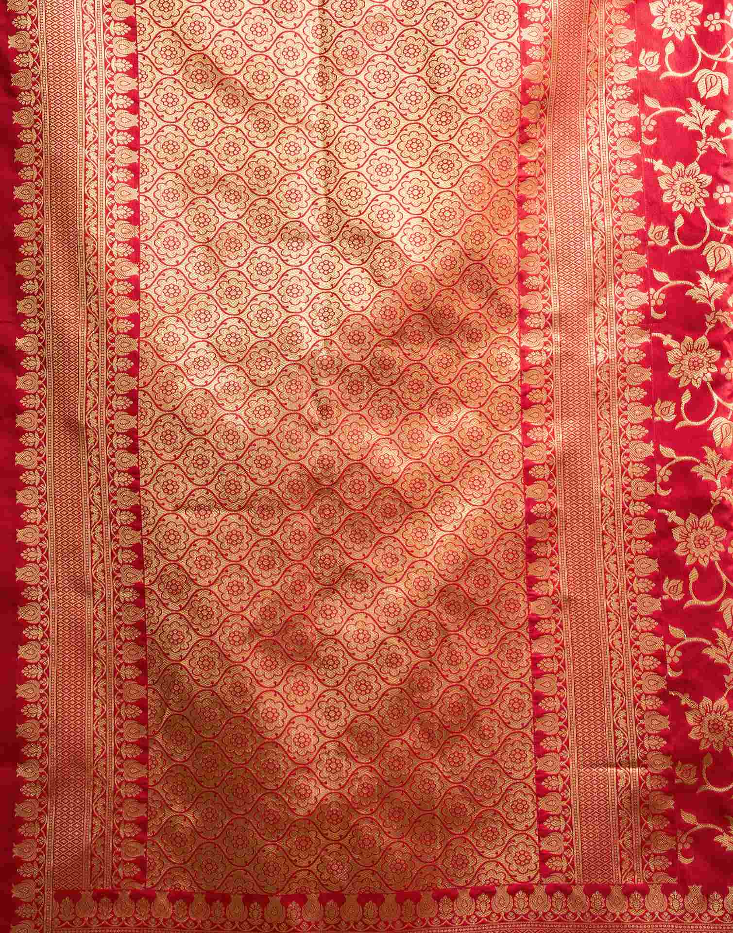 Red Silk Woven Banarasi Saree