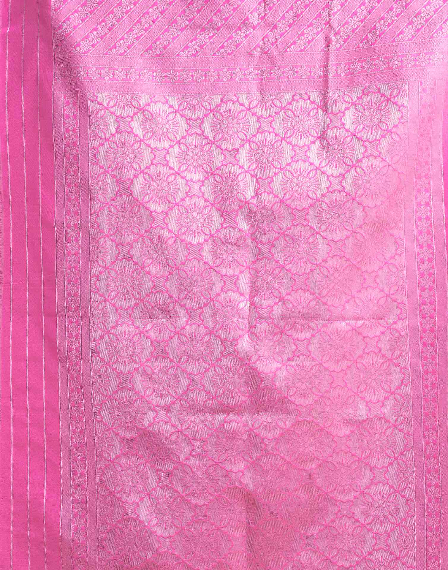 Pink Silk Woven Saree