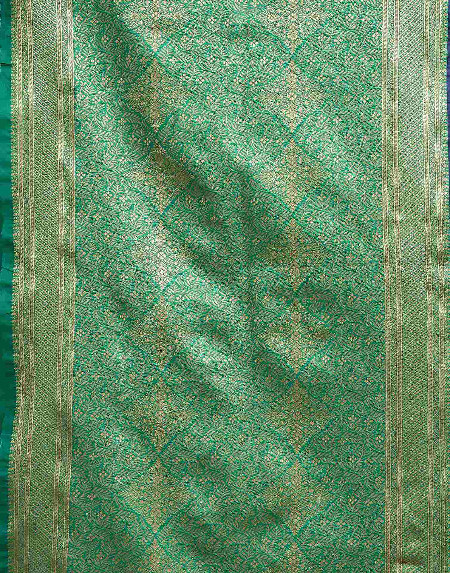 Navy Blue Silk Woven Saree