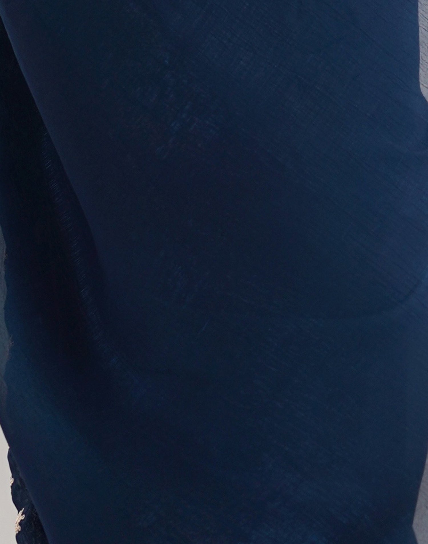 Rama Blue Shimmer Chiffon Sequence Embroidery Saree