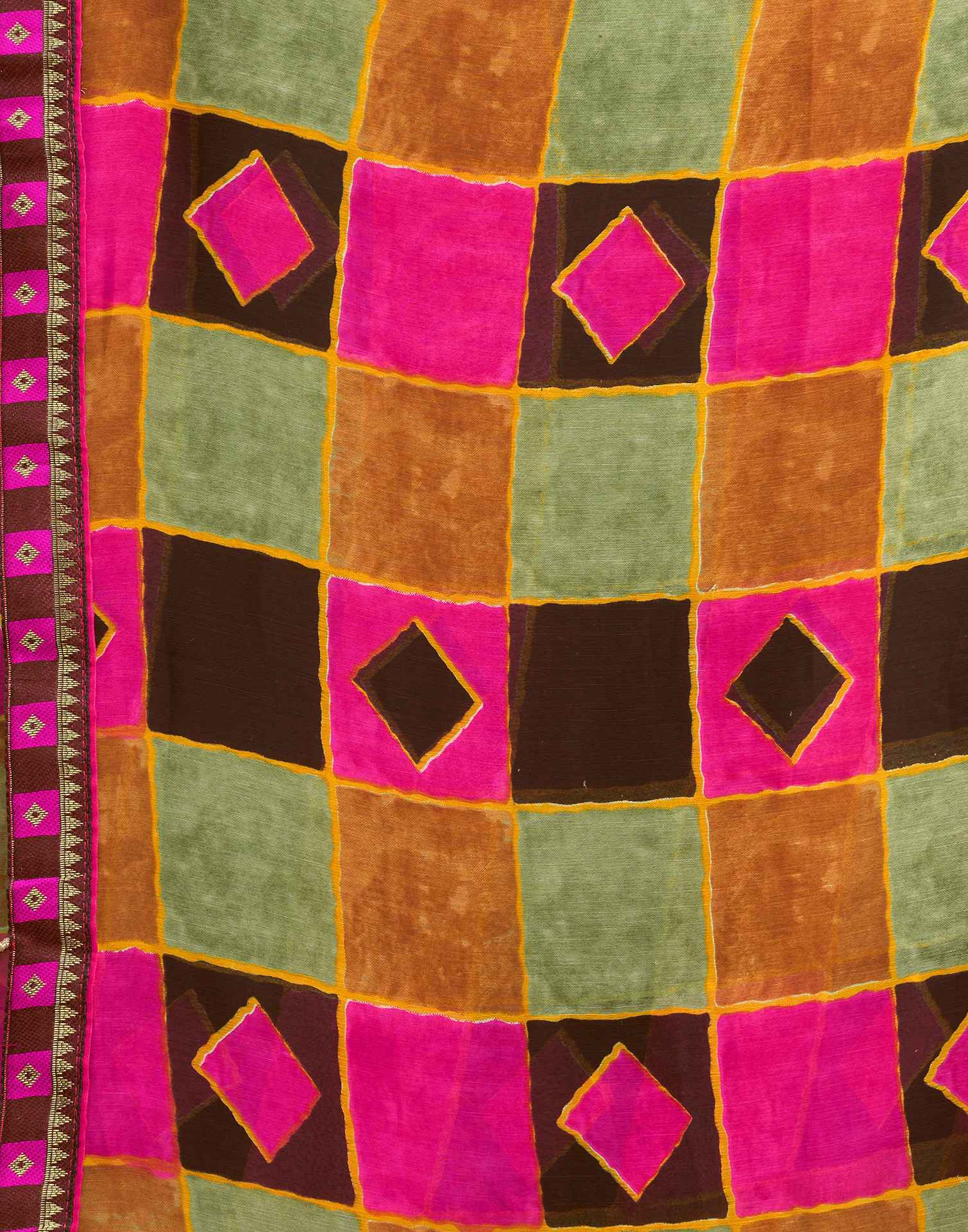 Black Chiffon Printed Saree