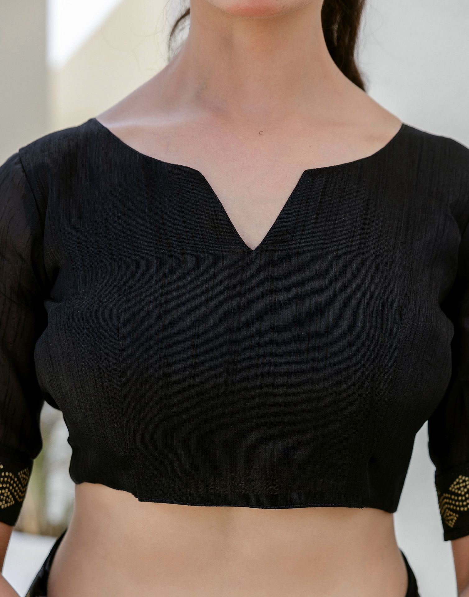 Black Georgette printed Saree