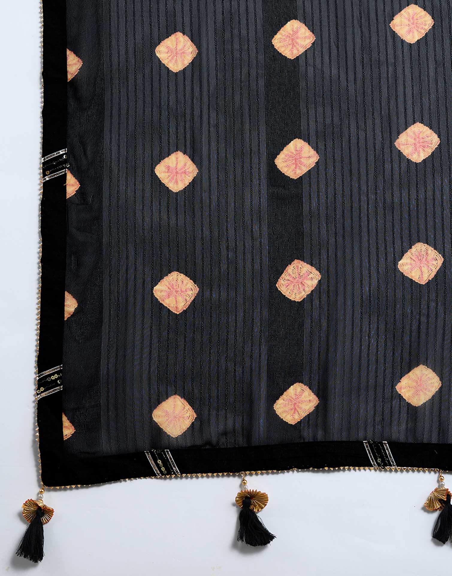 Black Georgette Printed Saree