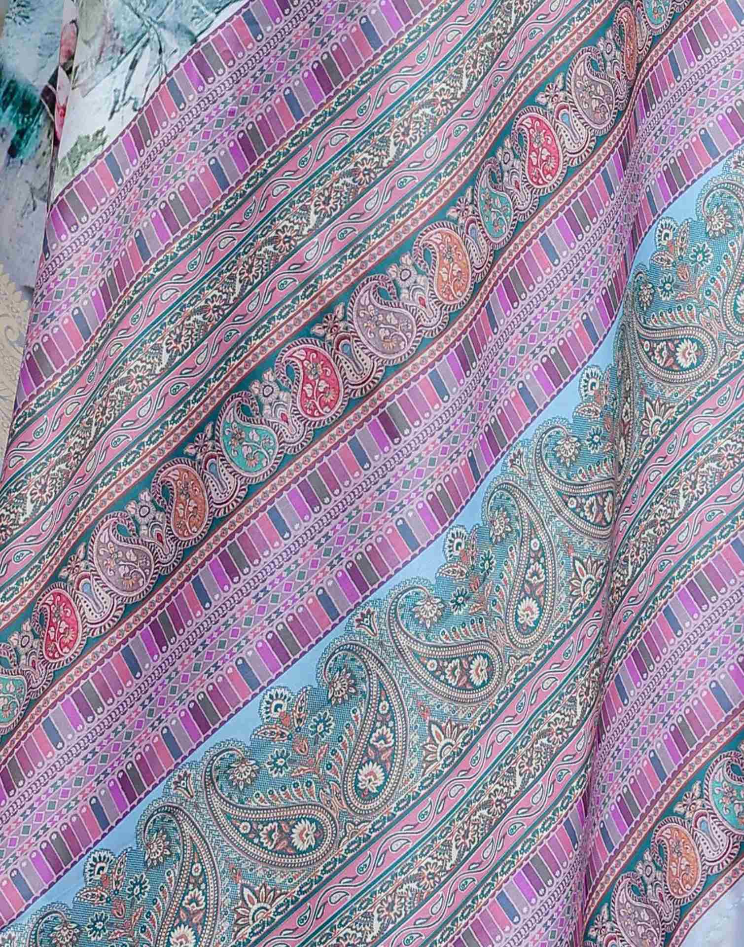 Multicoloured Tussar Silk Printed Saree