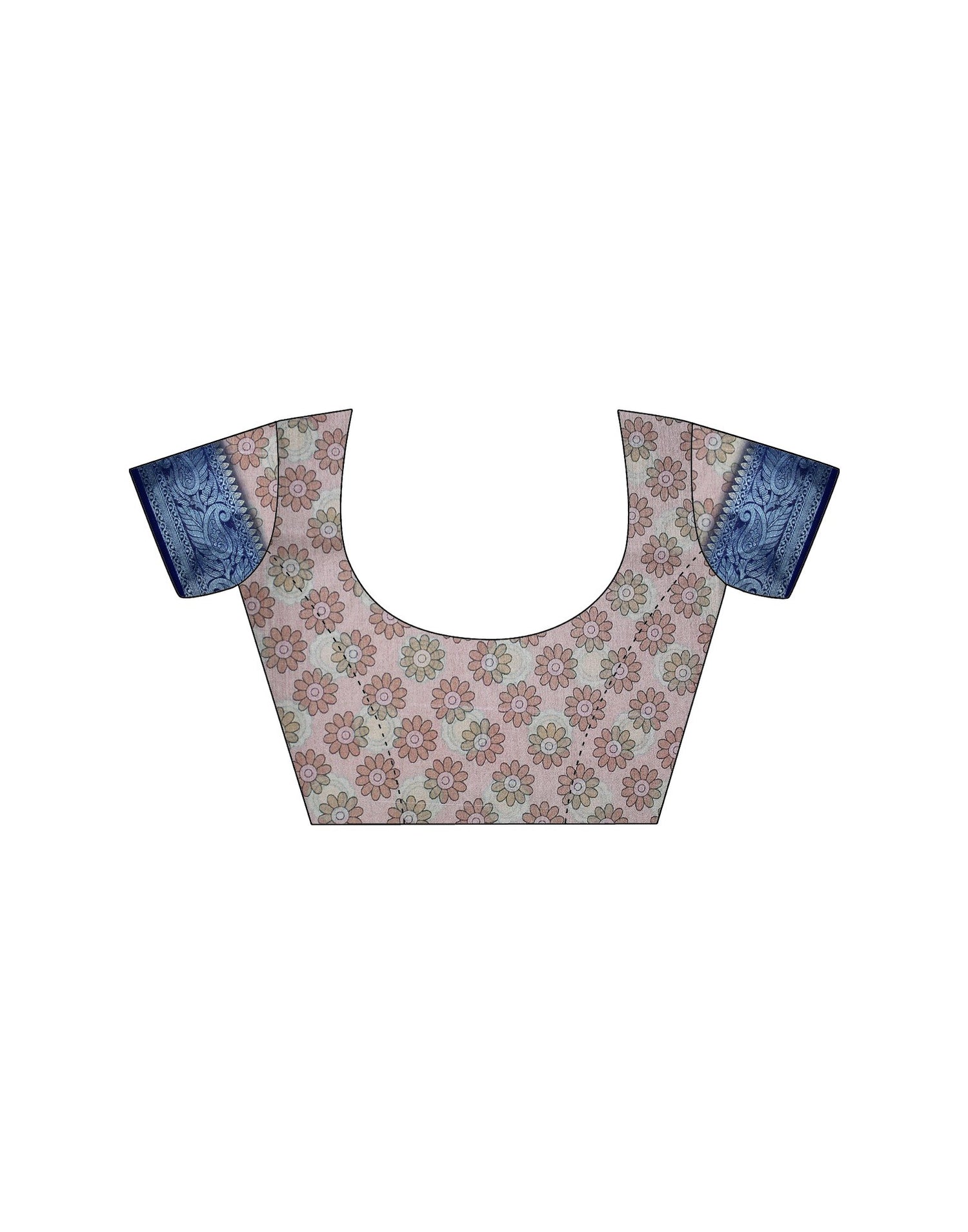 Off White Tussar Silk Printed Kalamkari Saree