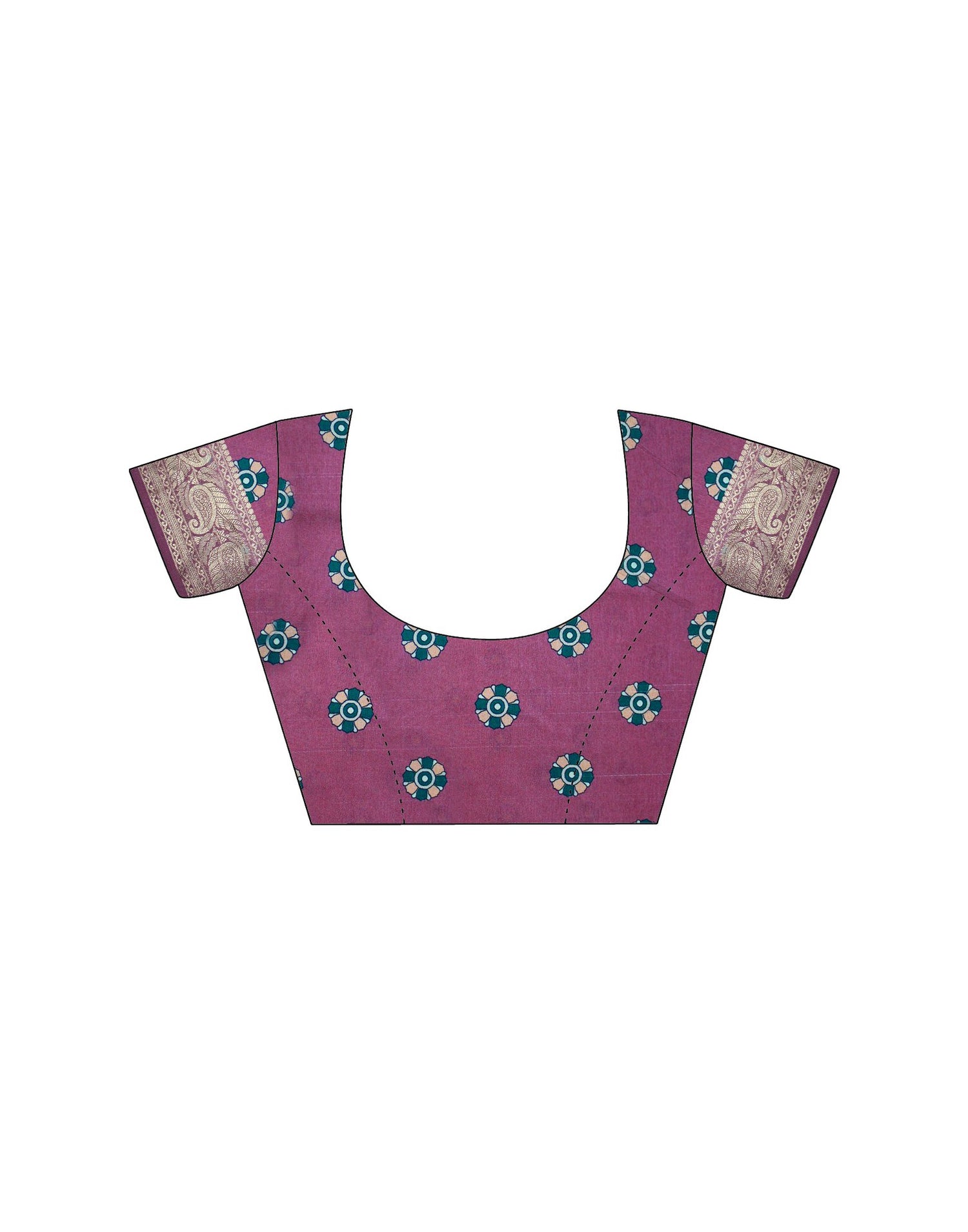 Dusty Purple Tussar Silk Printed Kalamkari Saree