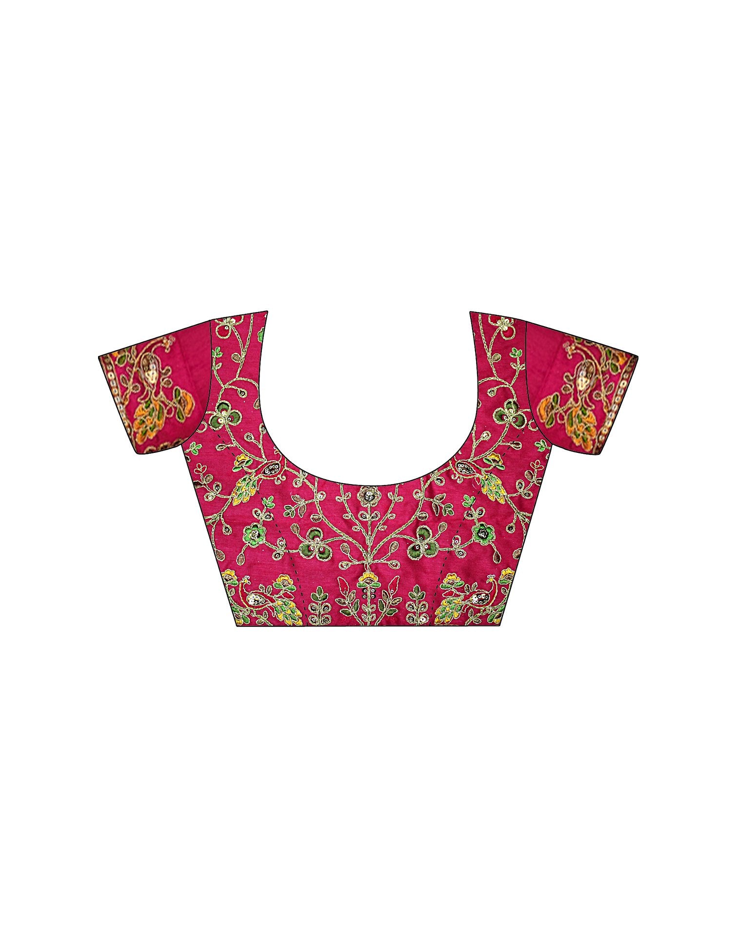 Rani Pink Georgette Printed Bandhani Saree