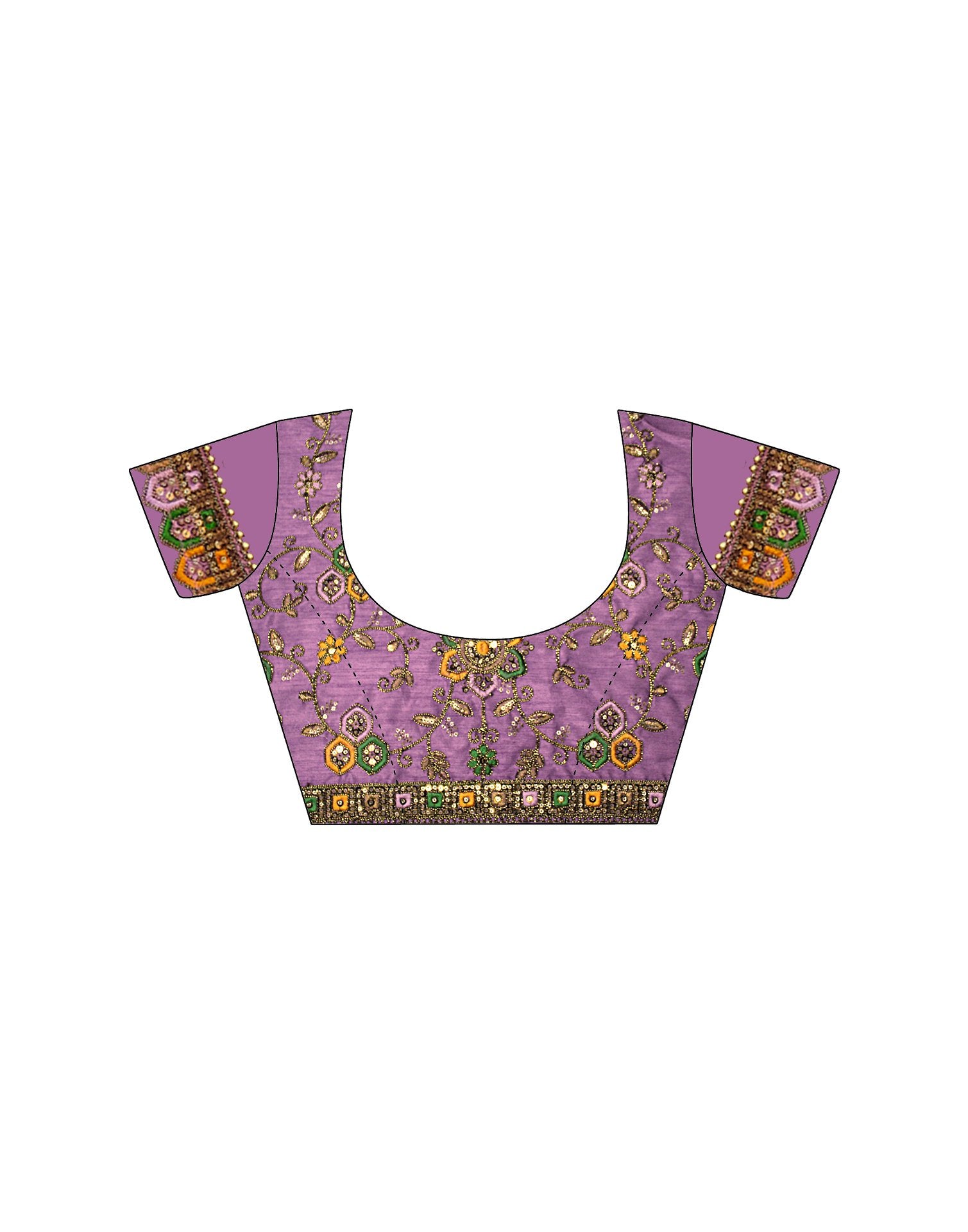 Light Dusty Purple Georgette Printed Bandhani Saree
