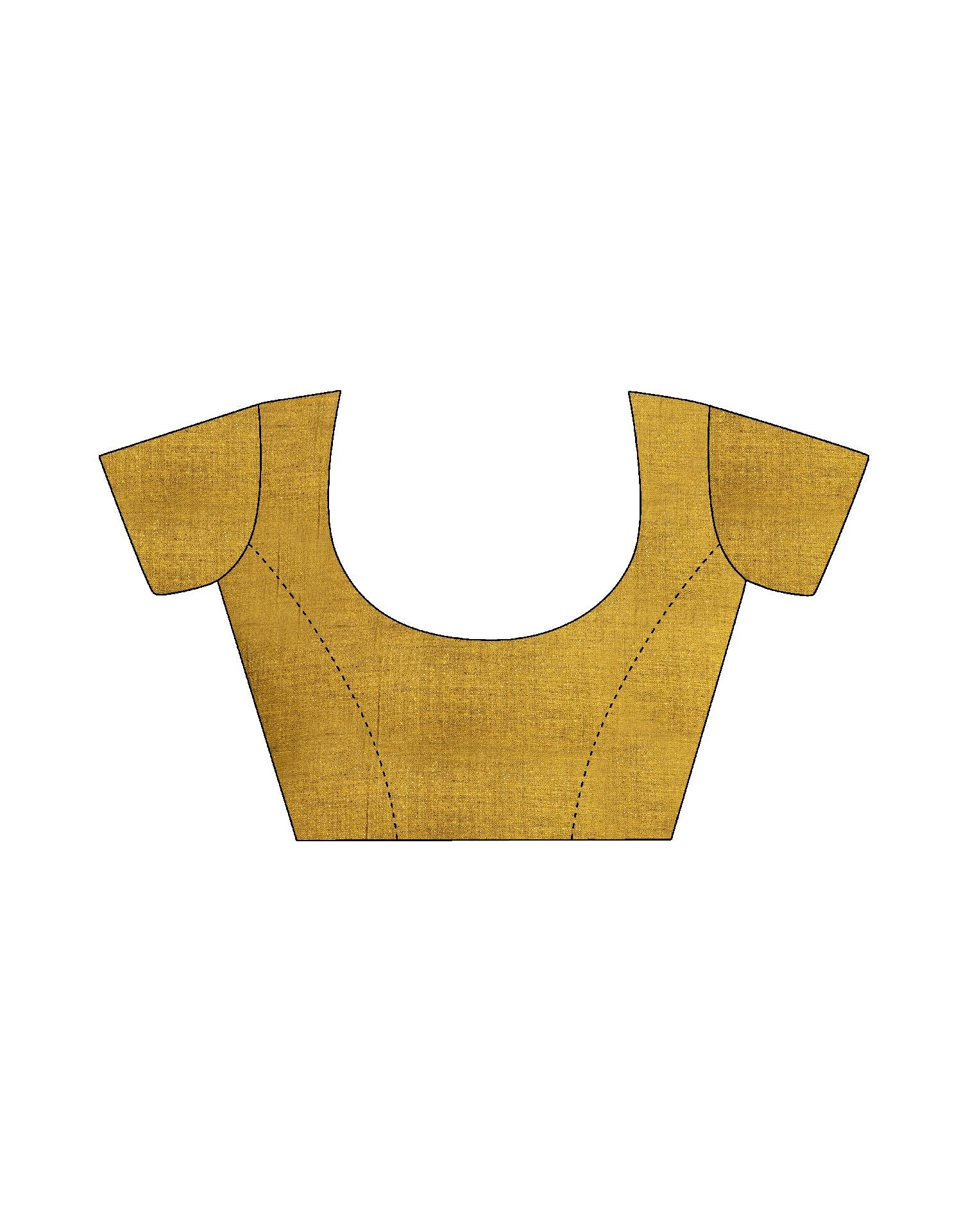 Mustard Yellow Linen Top Dyed Solid Saree
