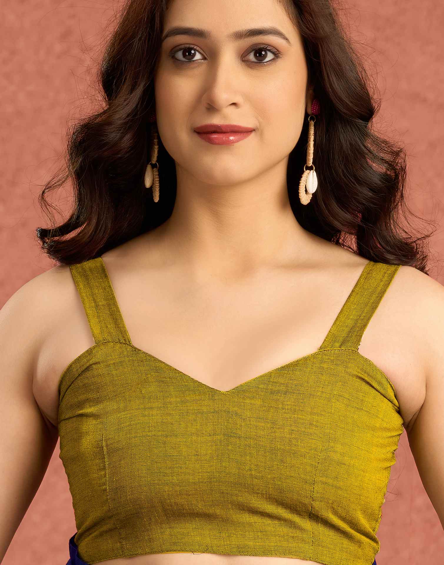 Lime Green Linen Top Dyed Solid Saree