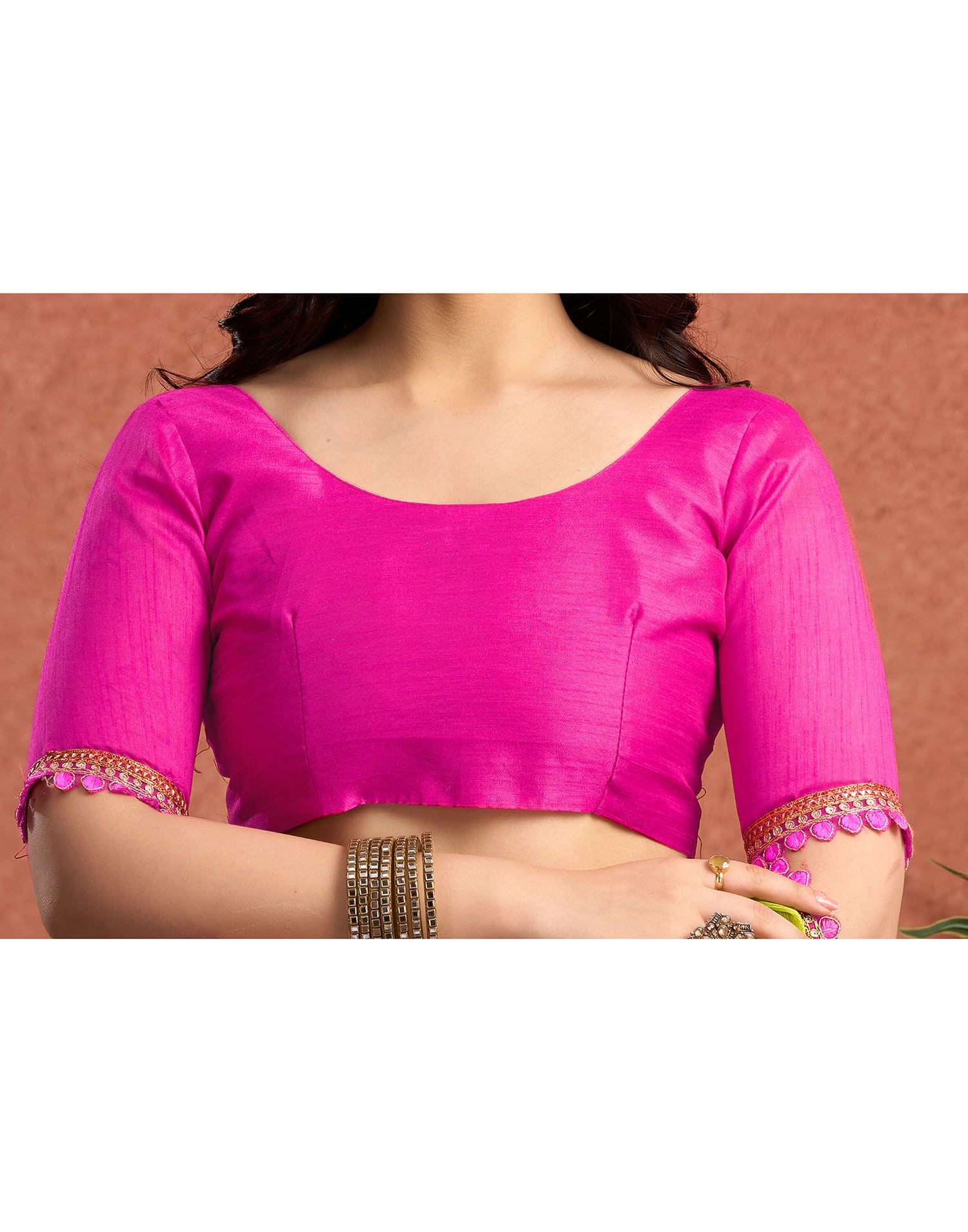 Lime Green Georgette Lace Solid Saree