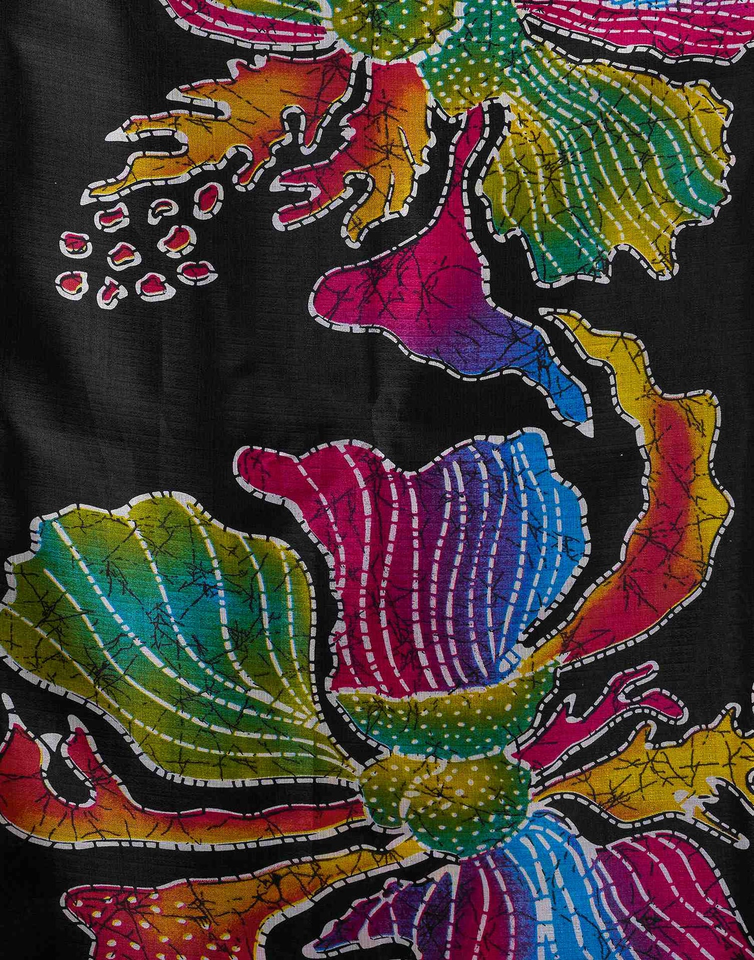 Black Vichitra Silk Printed Saree