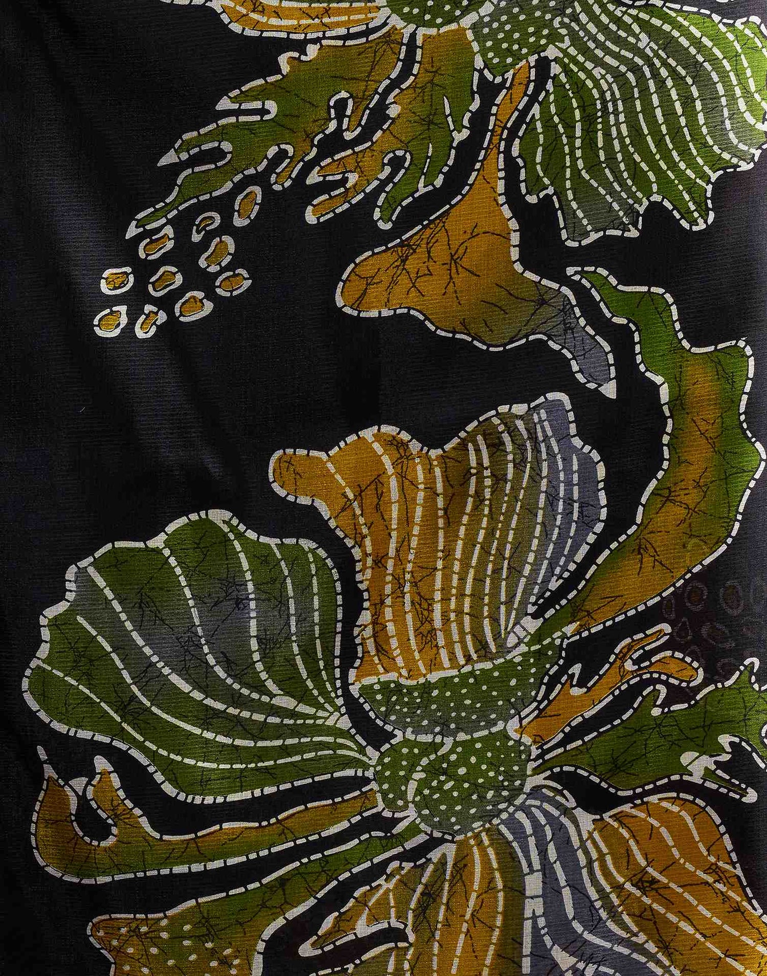 Black Vichitra Silk Printed Saree