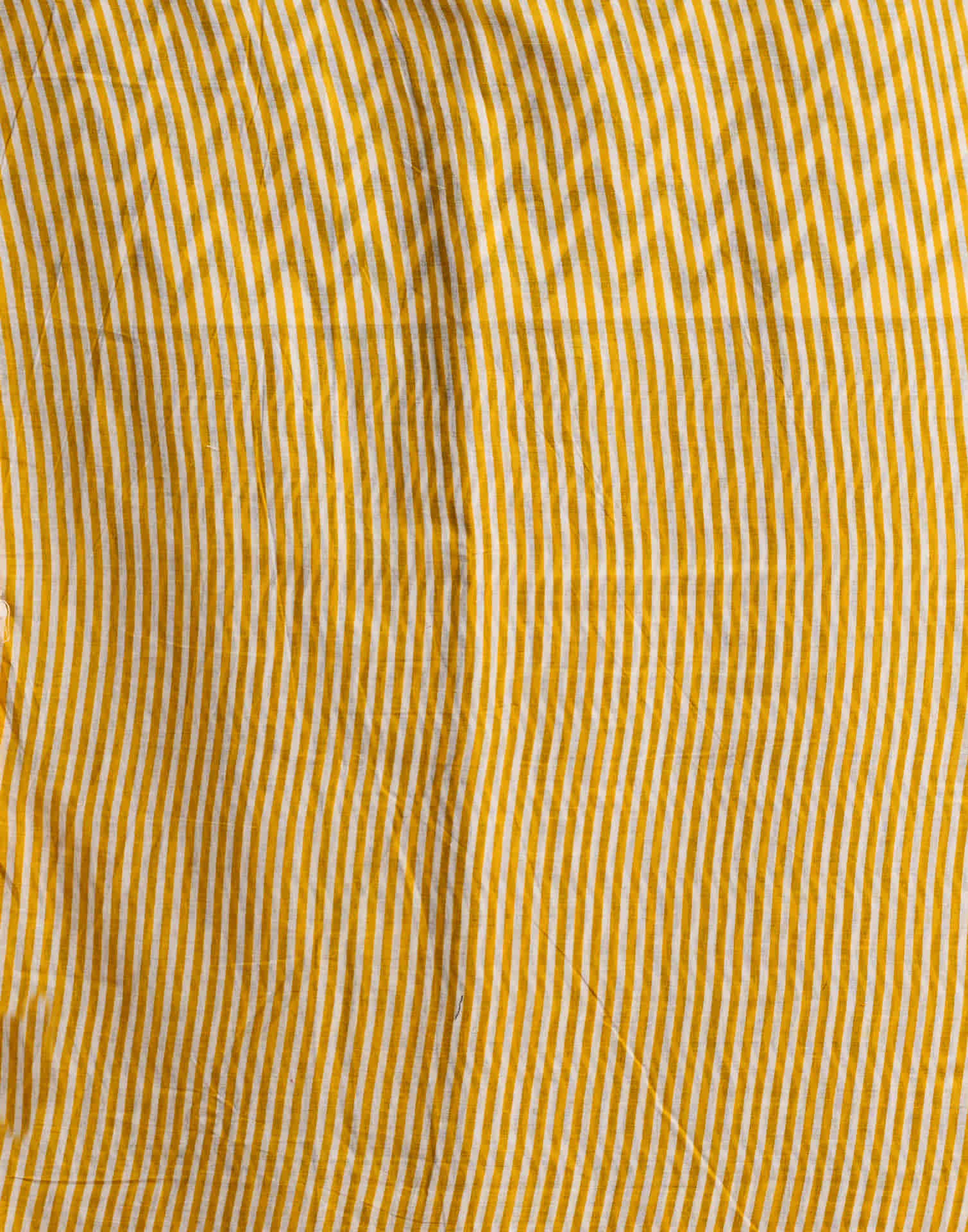 Yellow Cotton Printed Saree
