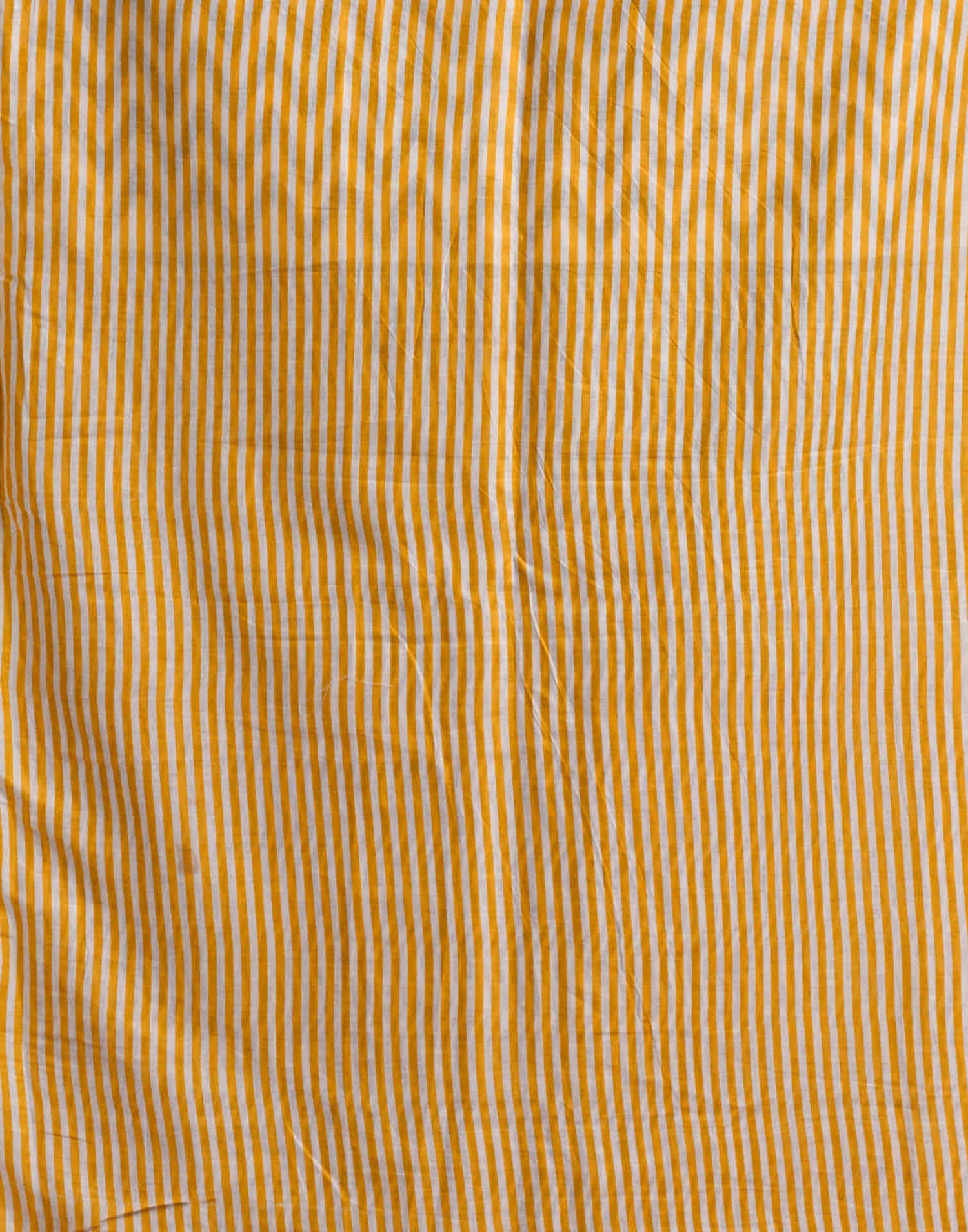 Yellow Cotton Printed Saree