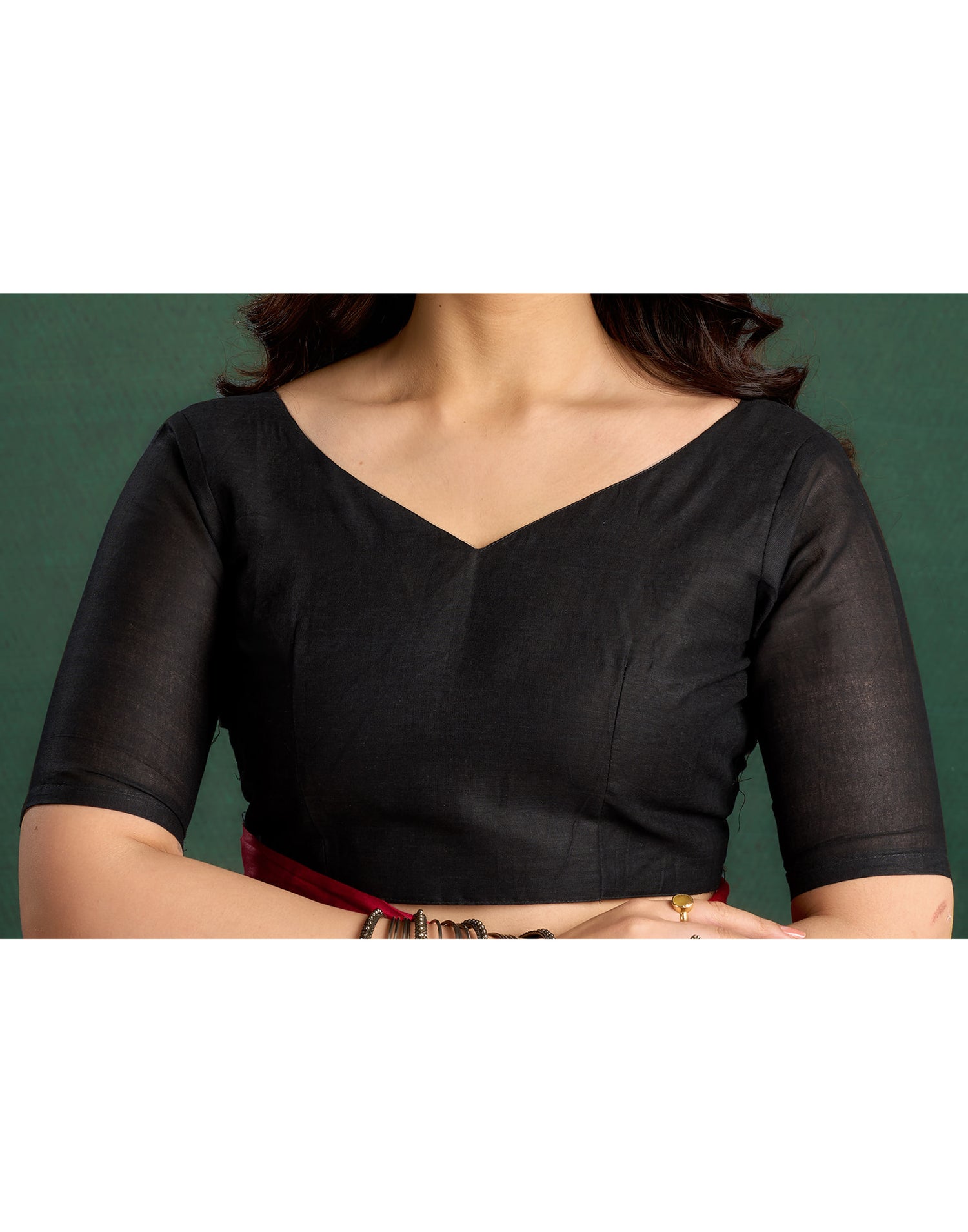 Red Cotton Printed Saree