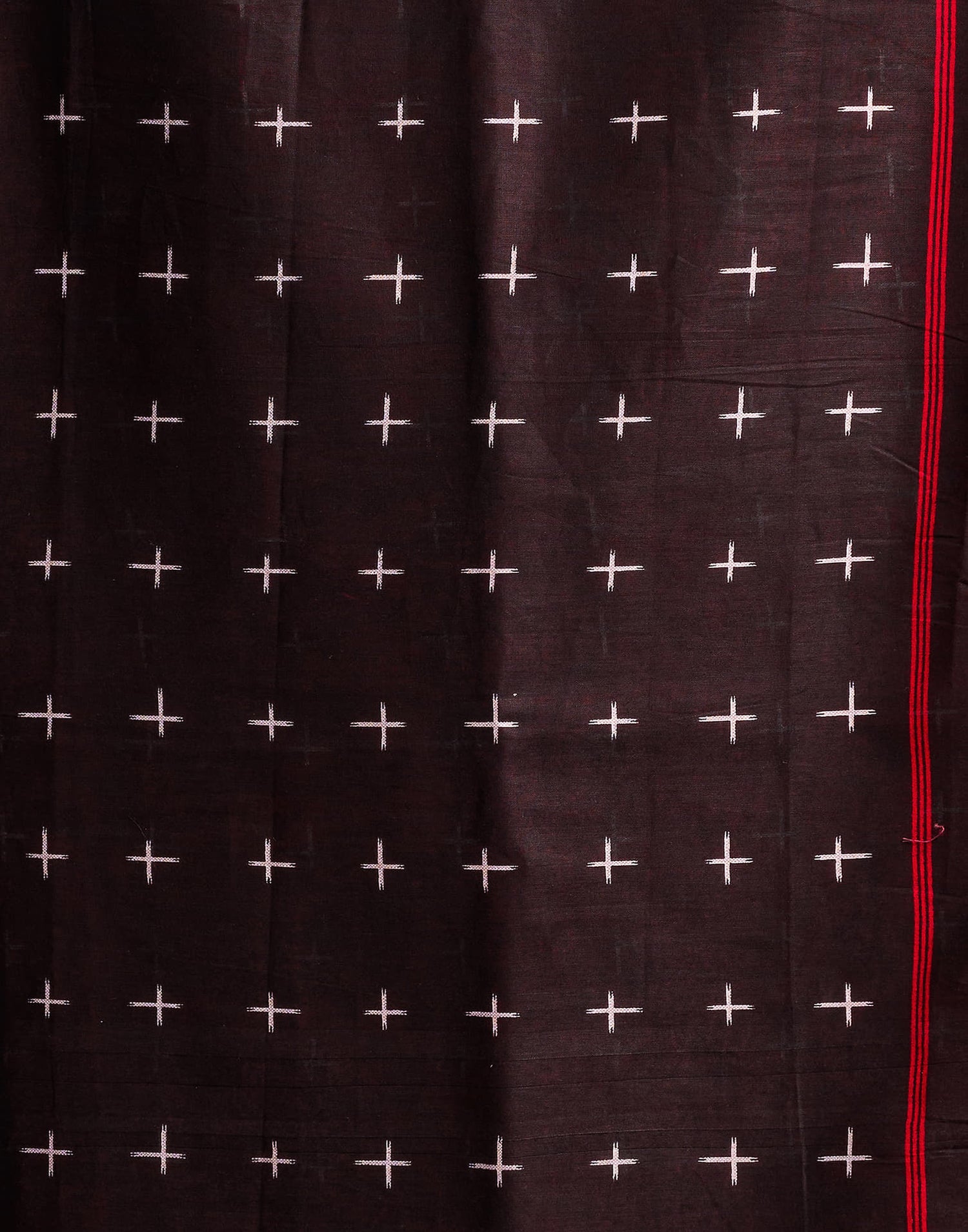 Black Cotton Printed Saree