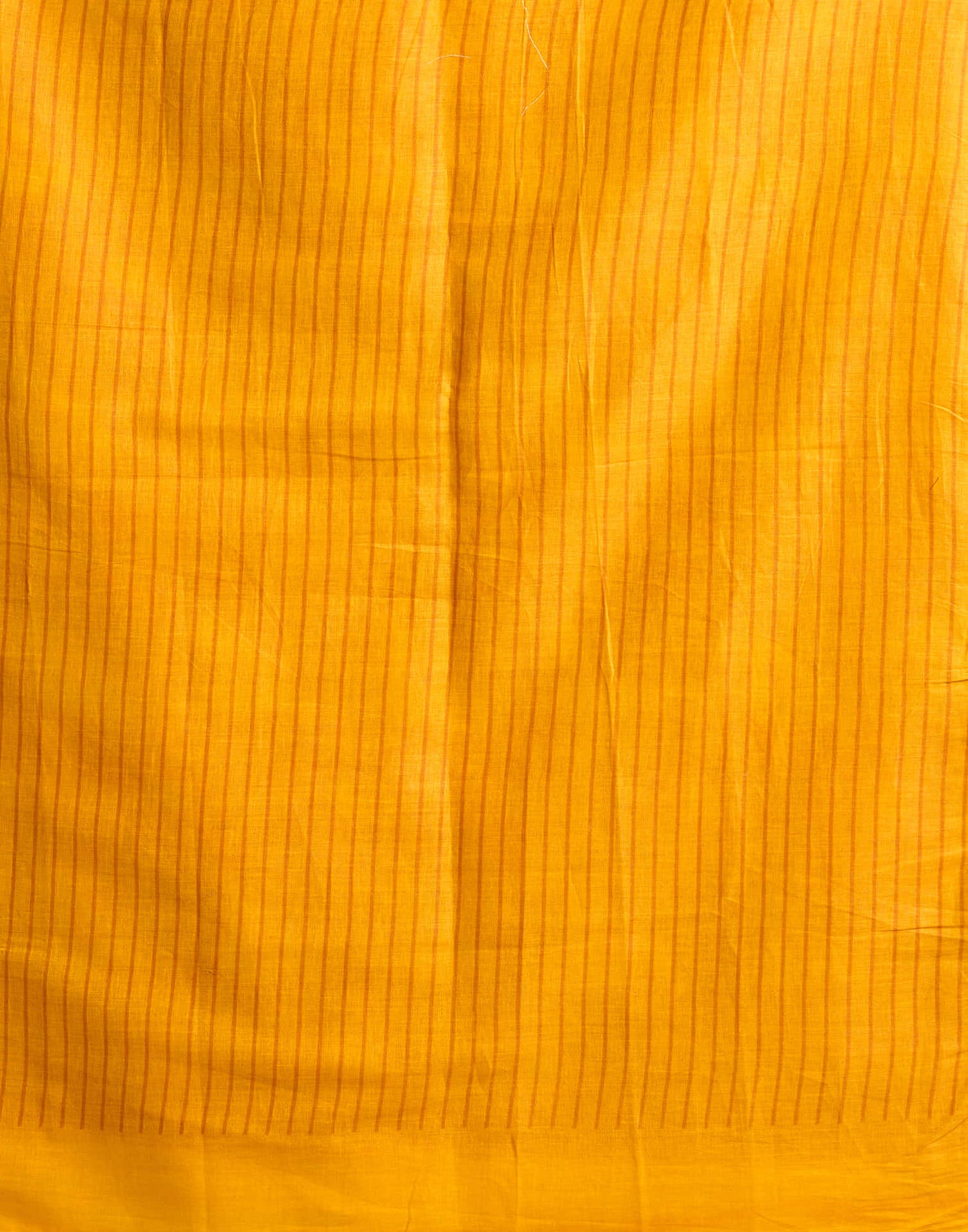 Yellow Cotton Printed Saree