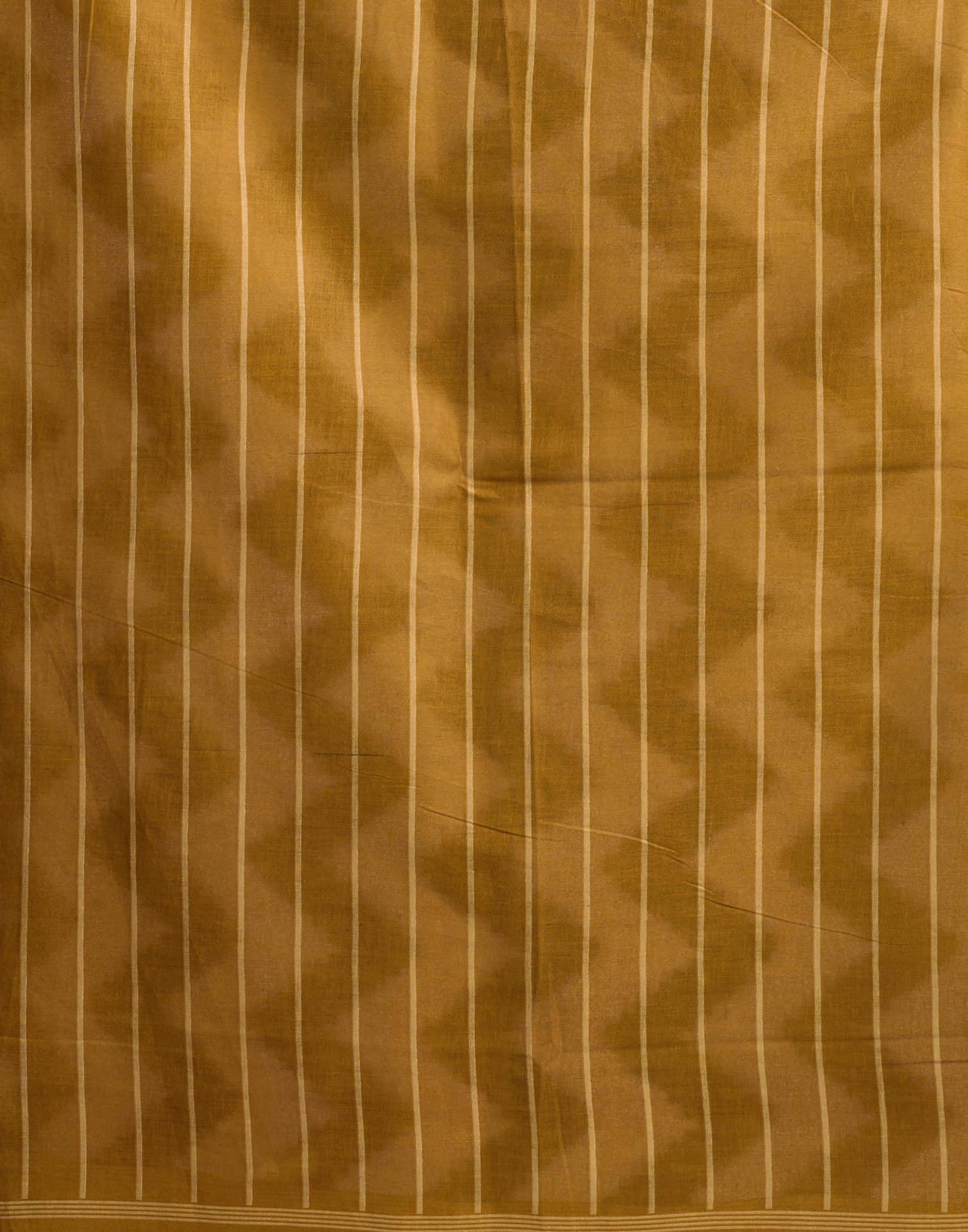 Mustard Yellow Cotton Printed Saree