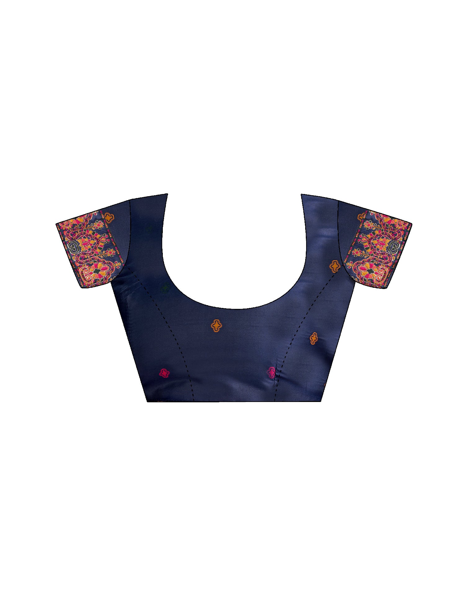 Navy Blue Silk Minakari Banarasi Saree