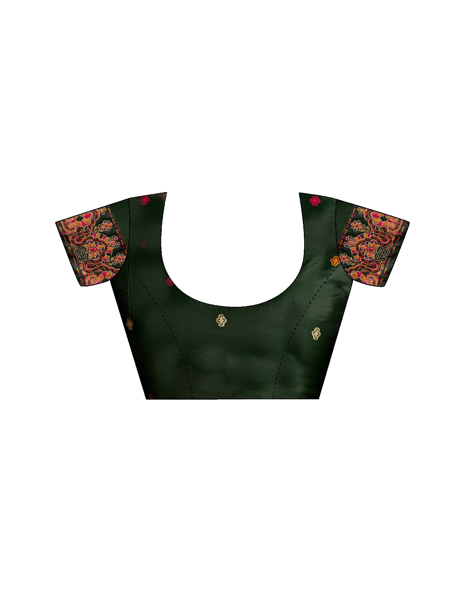 Dark Green Silk Minakari Banarasi Saree