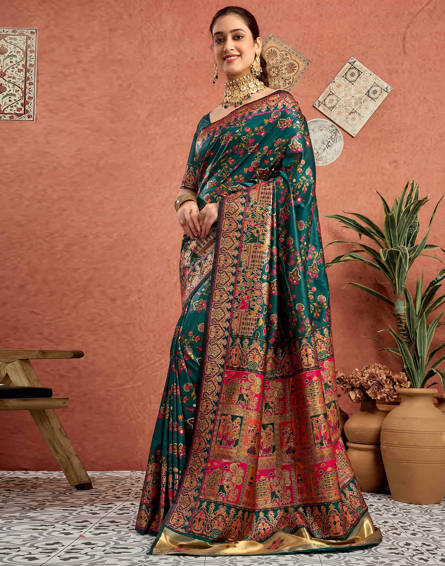 Rama Silk Minakari Banarasi Saree