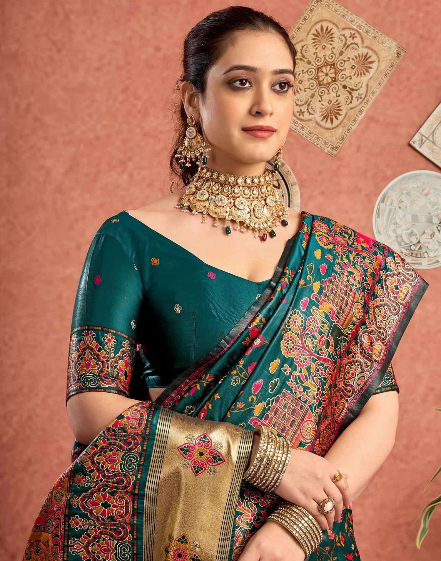 Rama Silk Minakari Banarasi Saree