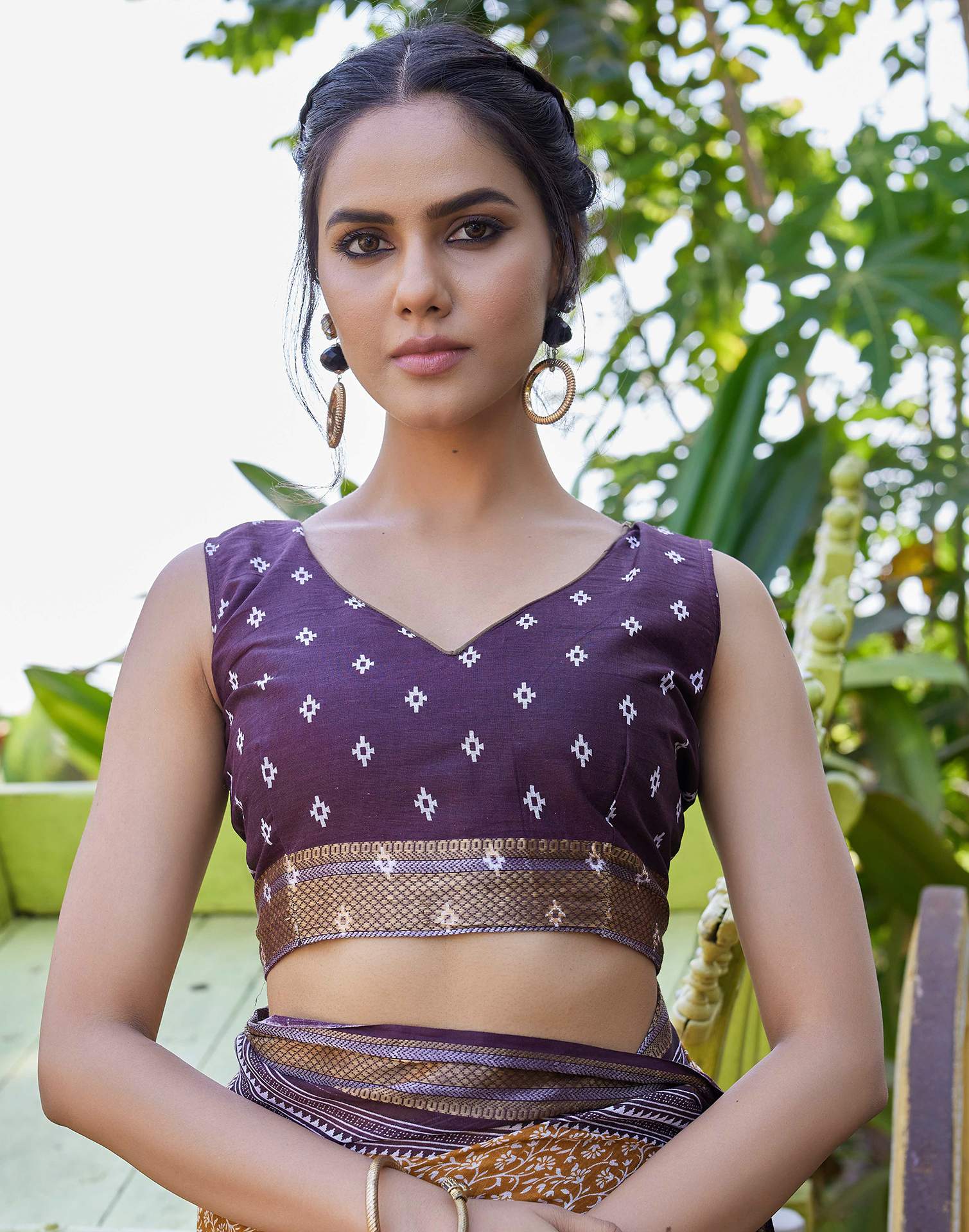 Mustard Yellow Cotton Printed Saree