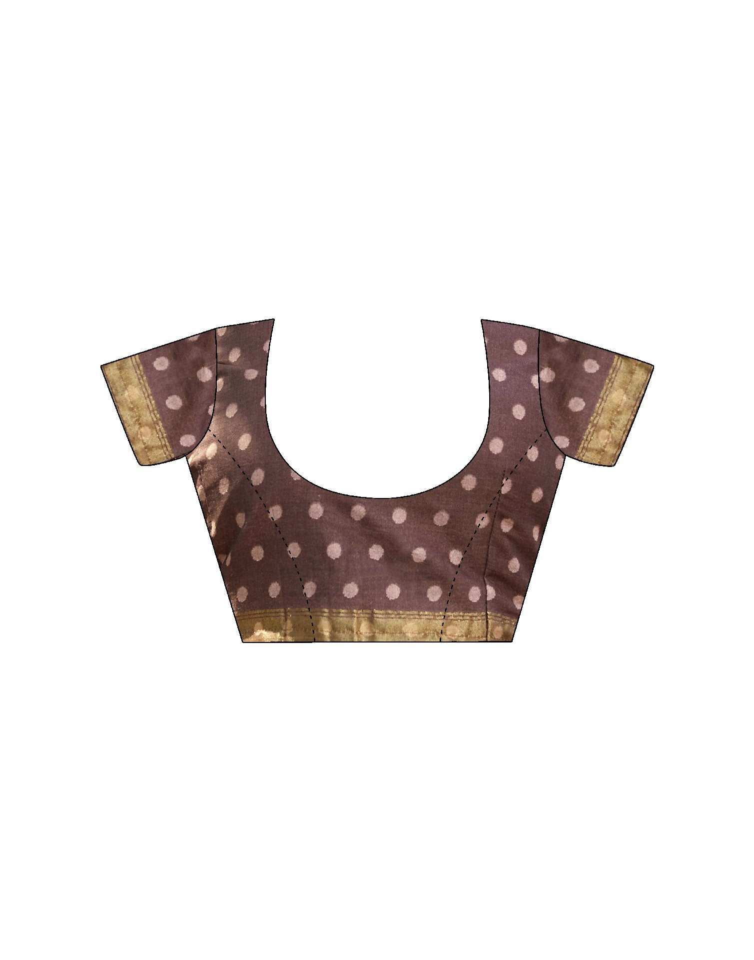 Brown Cotton Printed Saree