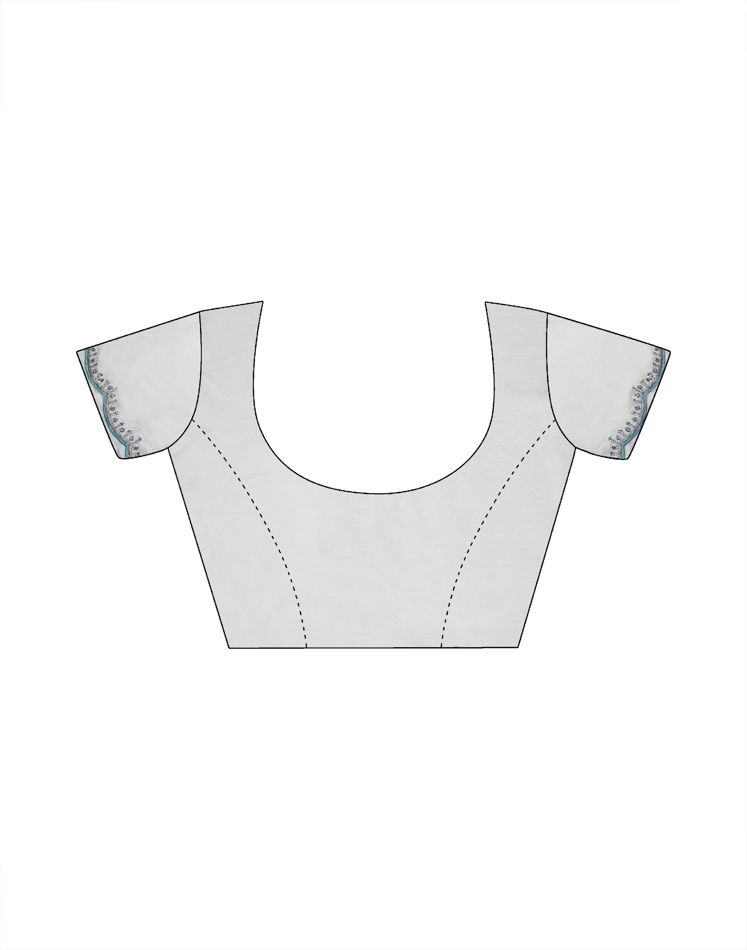 Aqua Blue Shimmer Sequence Embroidery Saree