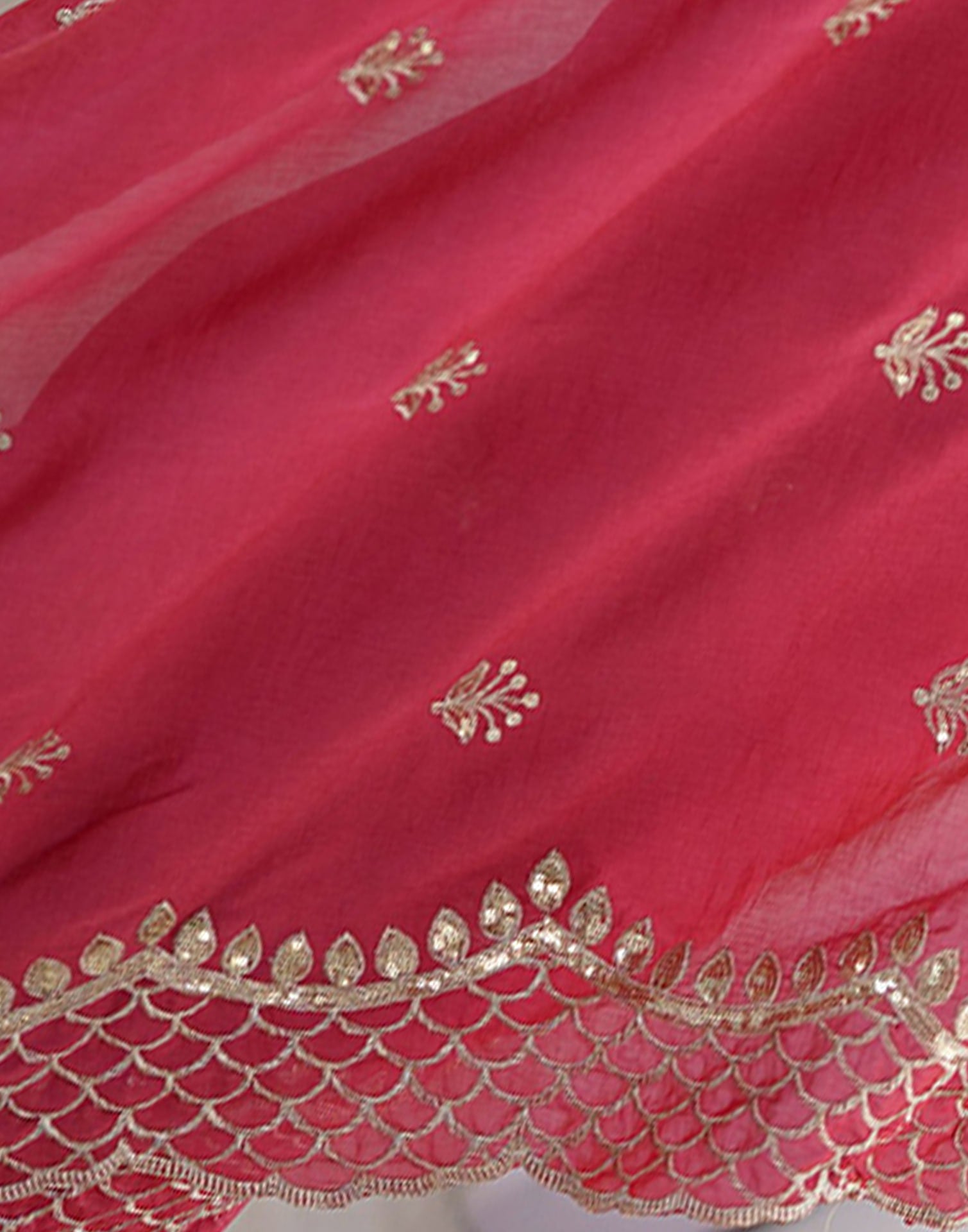 Rose Pink Silk Sequence Embroidery Saree