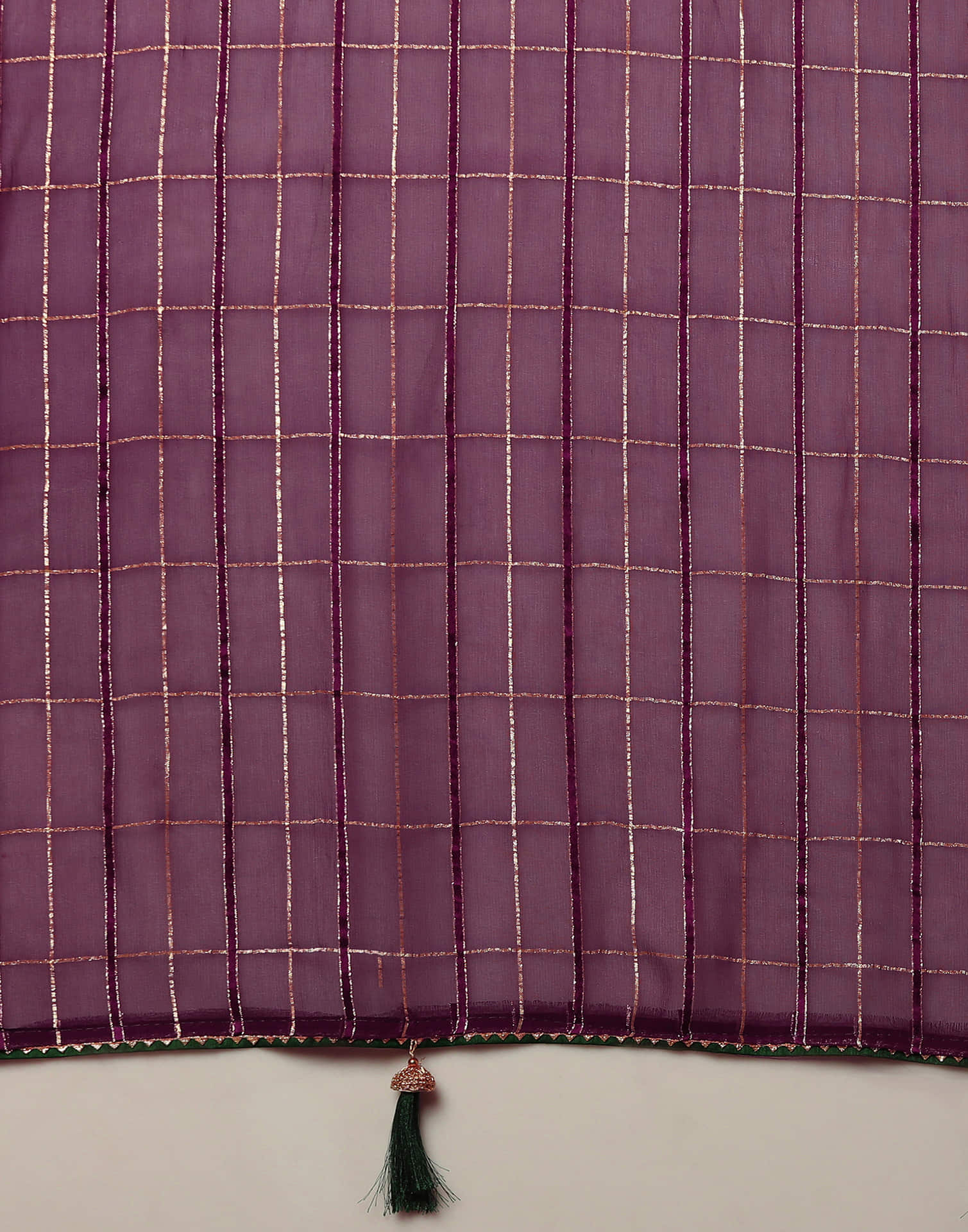 Dark Purple Georgette Zari Woven Saree