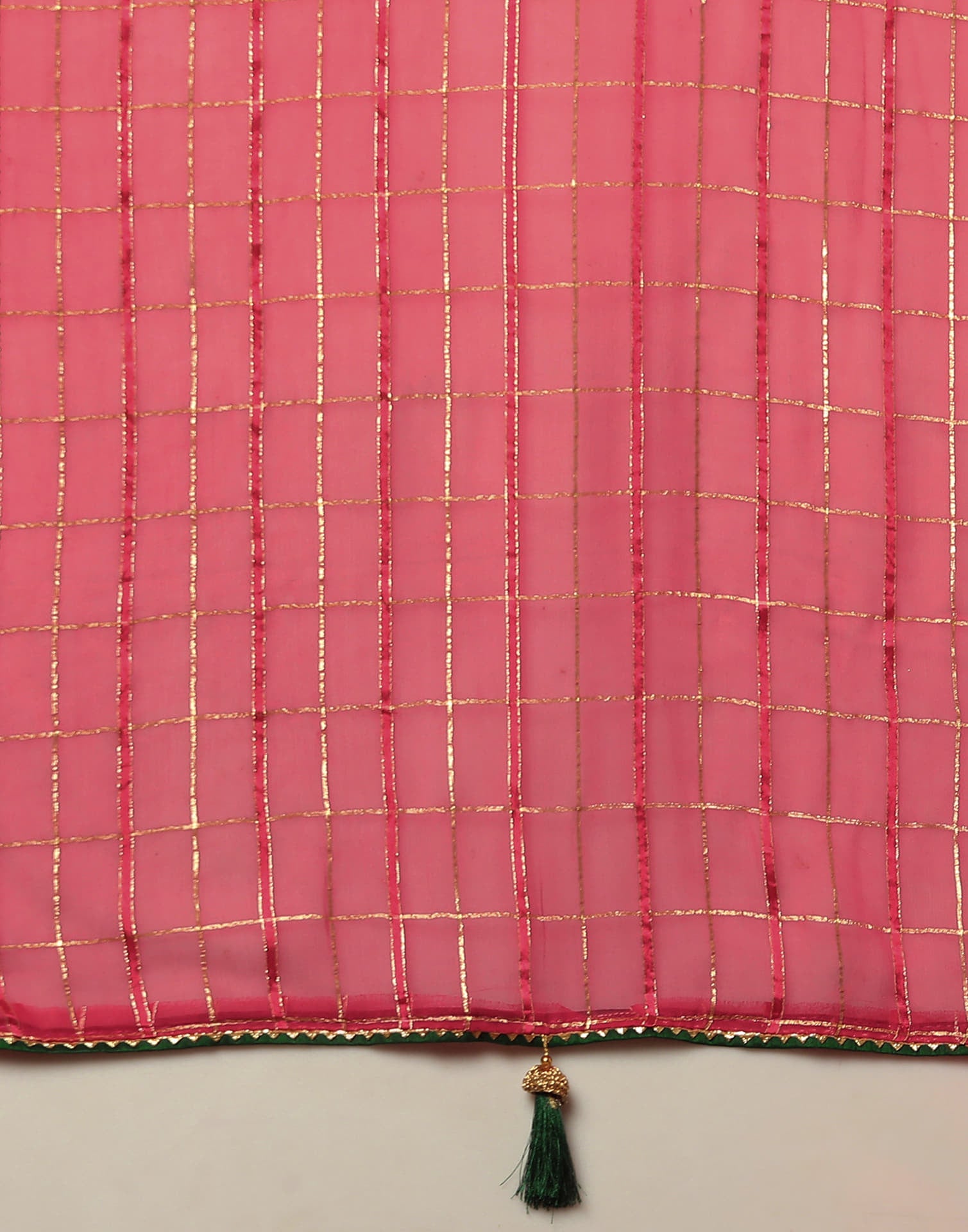 Dark Pink Georgette Zari Woven Saree