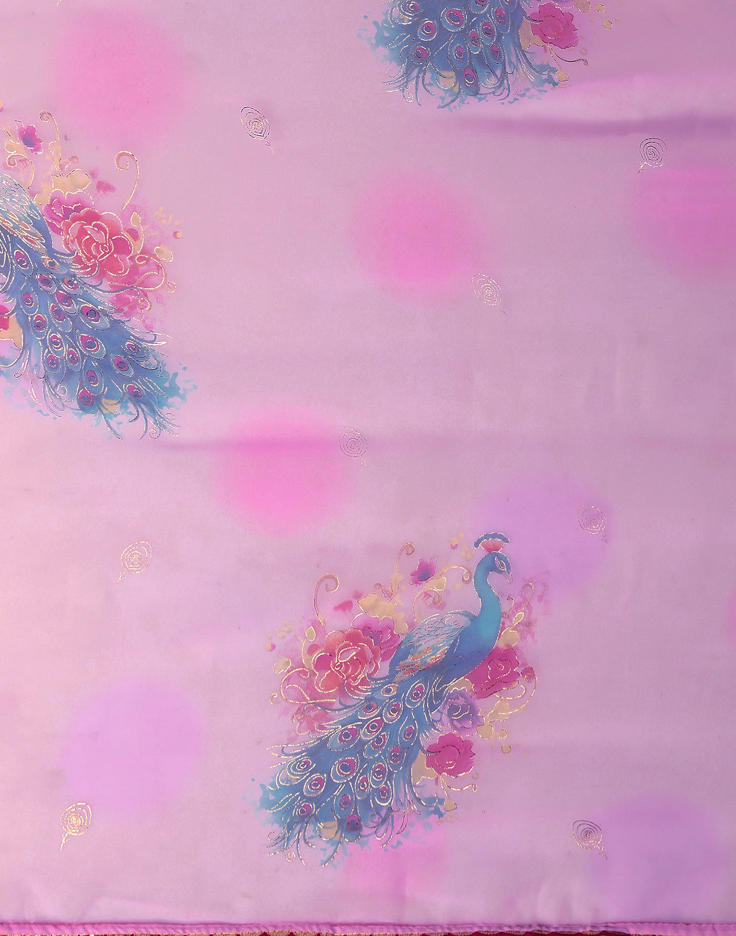 Light Purple Georgette Printed Saree
