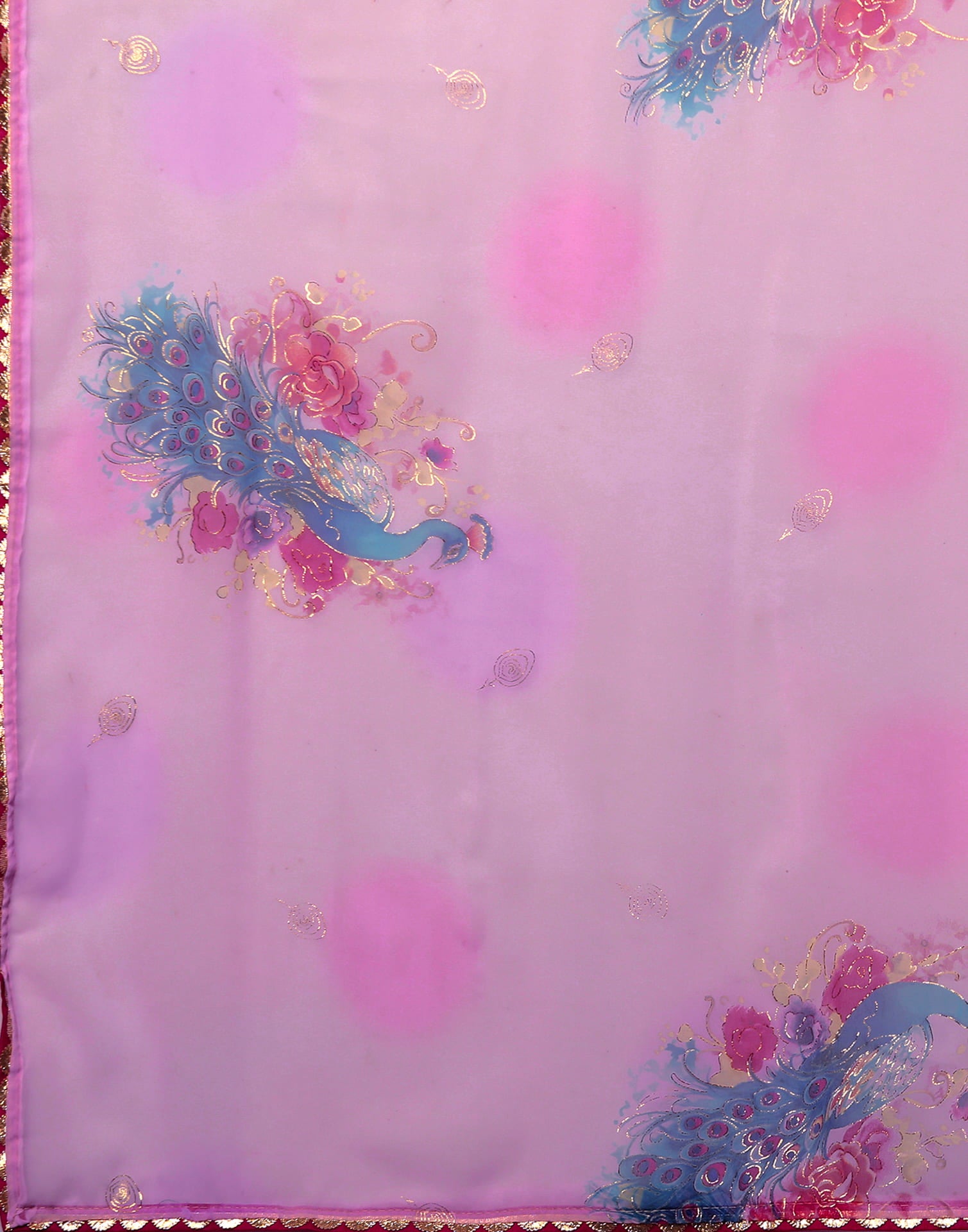 Light Purple Georgette Printed Saree