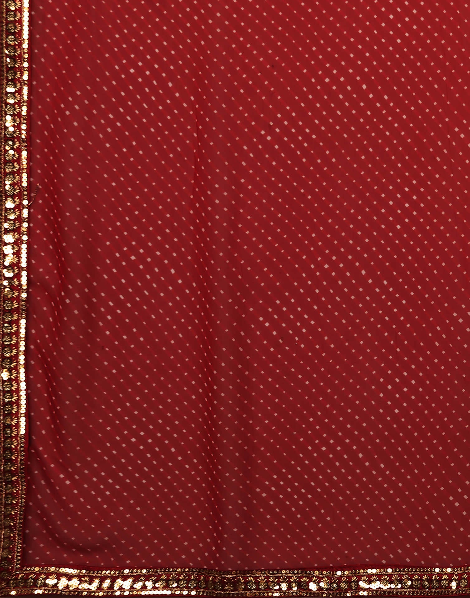 Red Georgette Printed Leheriya Saree