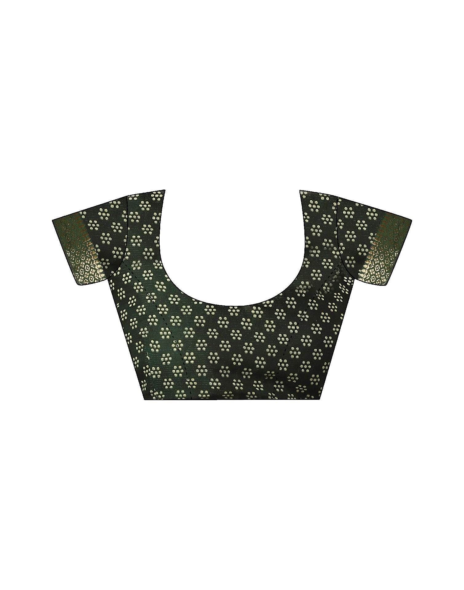 Dark Green Georgette Printed Bandhani Saree