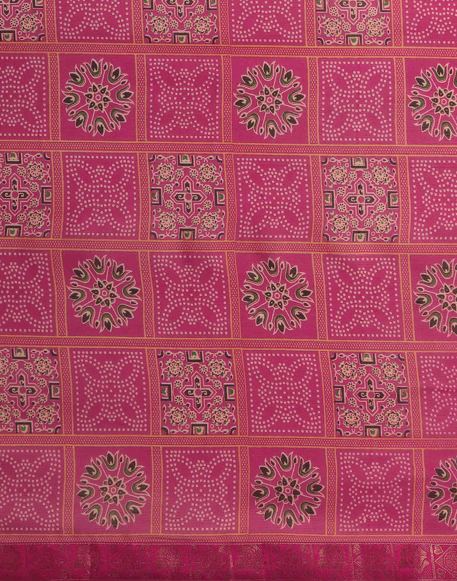Rani Pink Georgette Printed Bandhani Saree