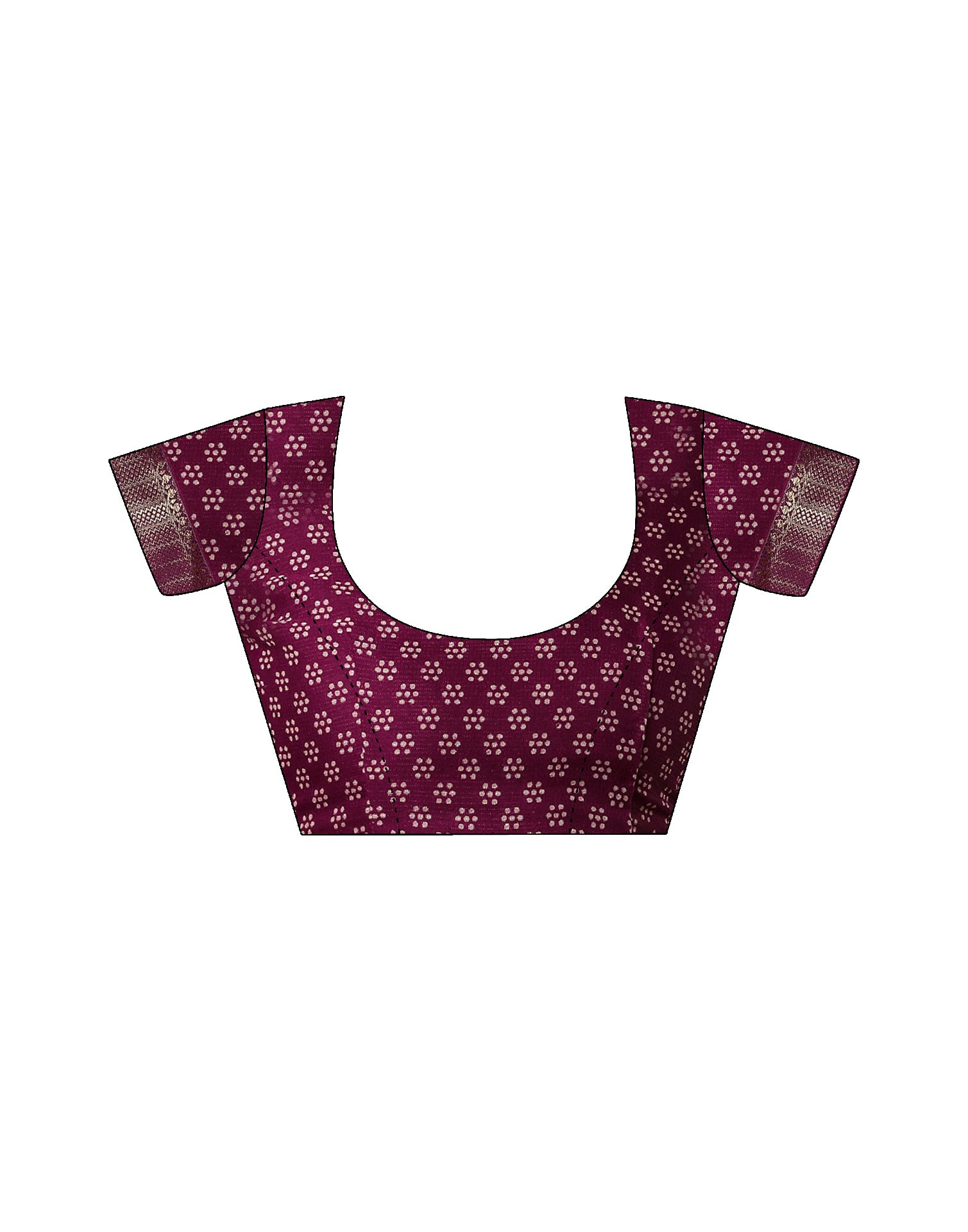 Wine Georgette Printed Bandhani Saree