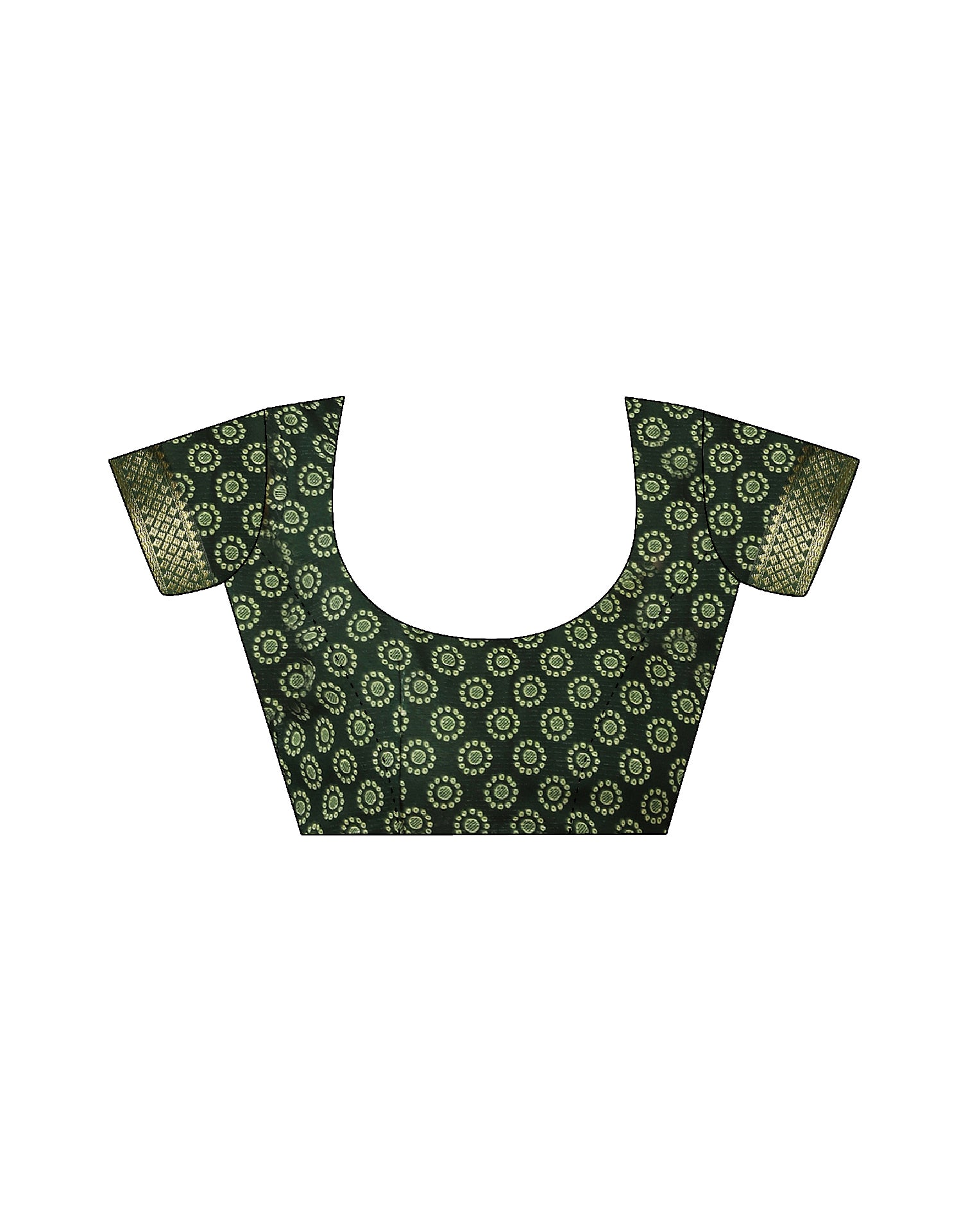 Dark Green Georgette Printed Bandhani Saree