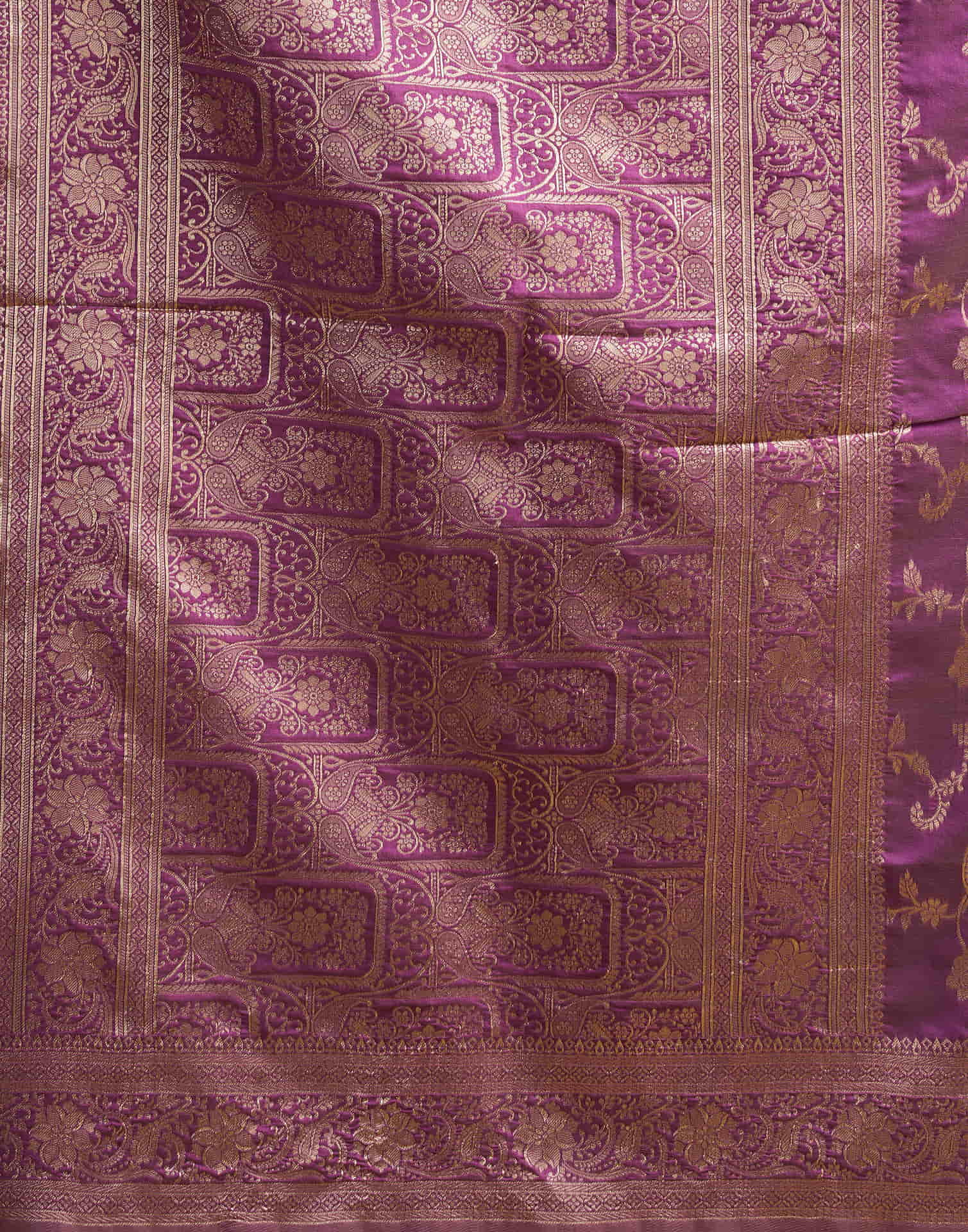 Purple Silk Woven Banarasi Saree