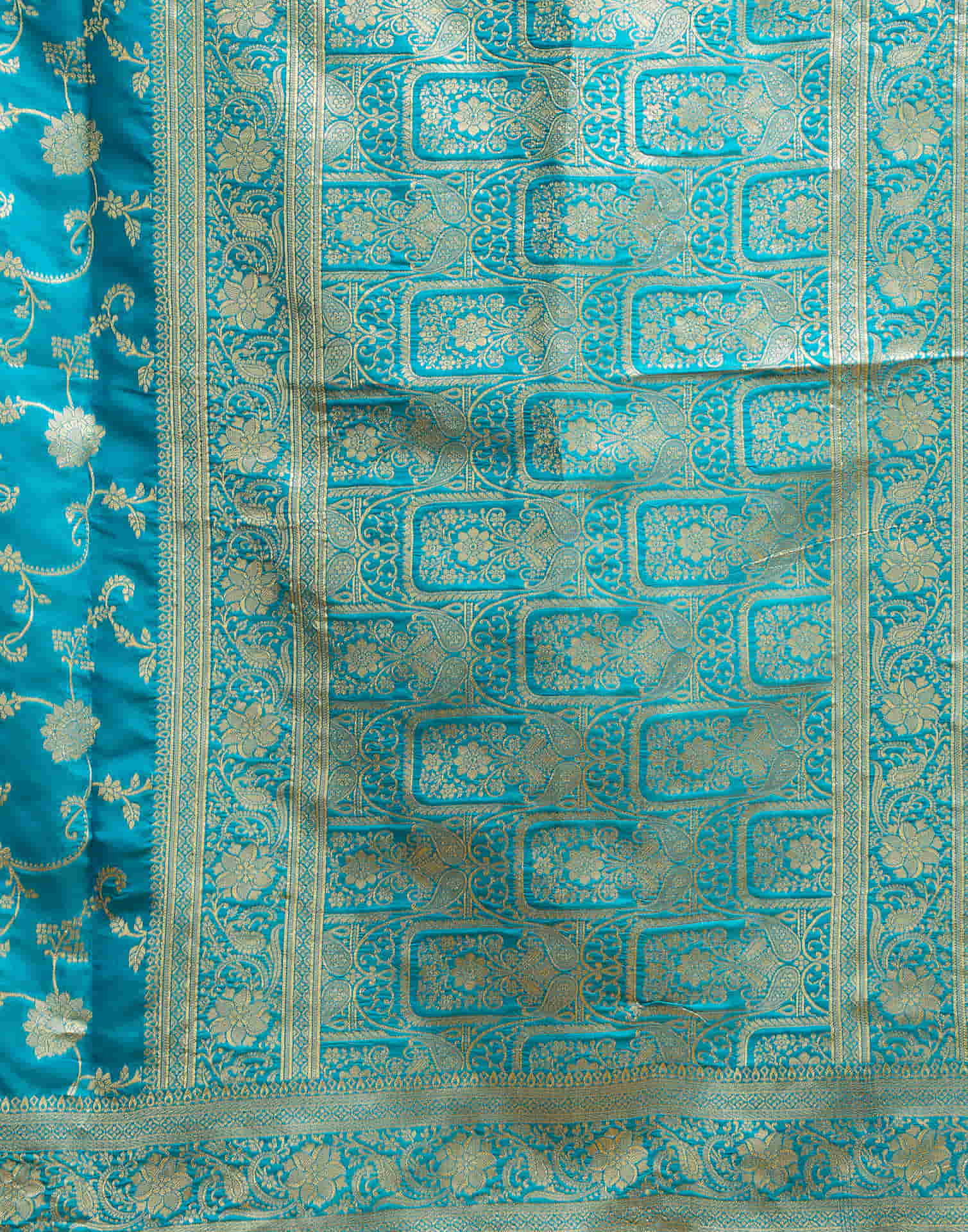 Blue Silk Woven Banarasi Saree