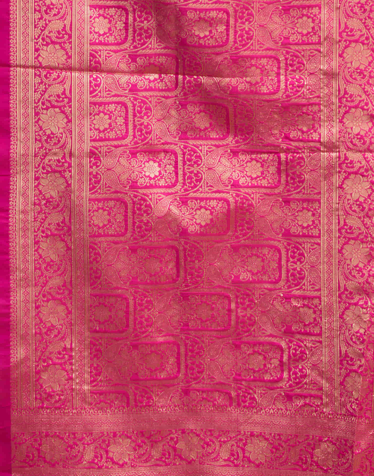 Magenta Silk Woven Banarasi Saree