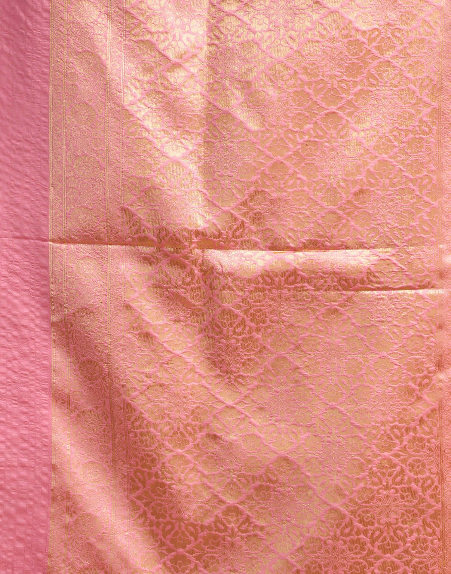 Light Pink Silk Woven Banarasi Saree
