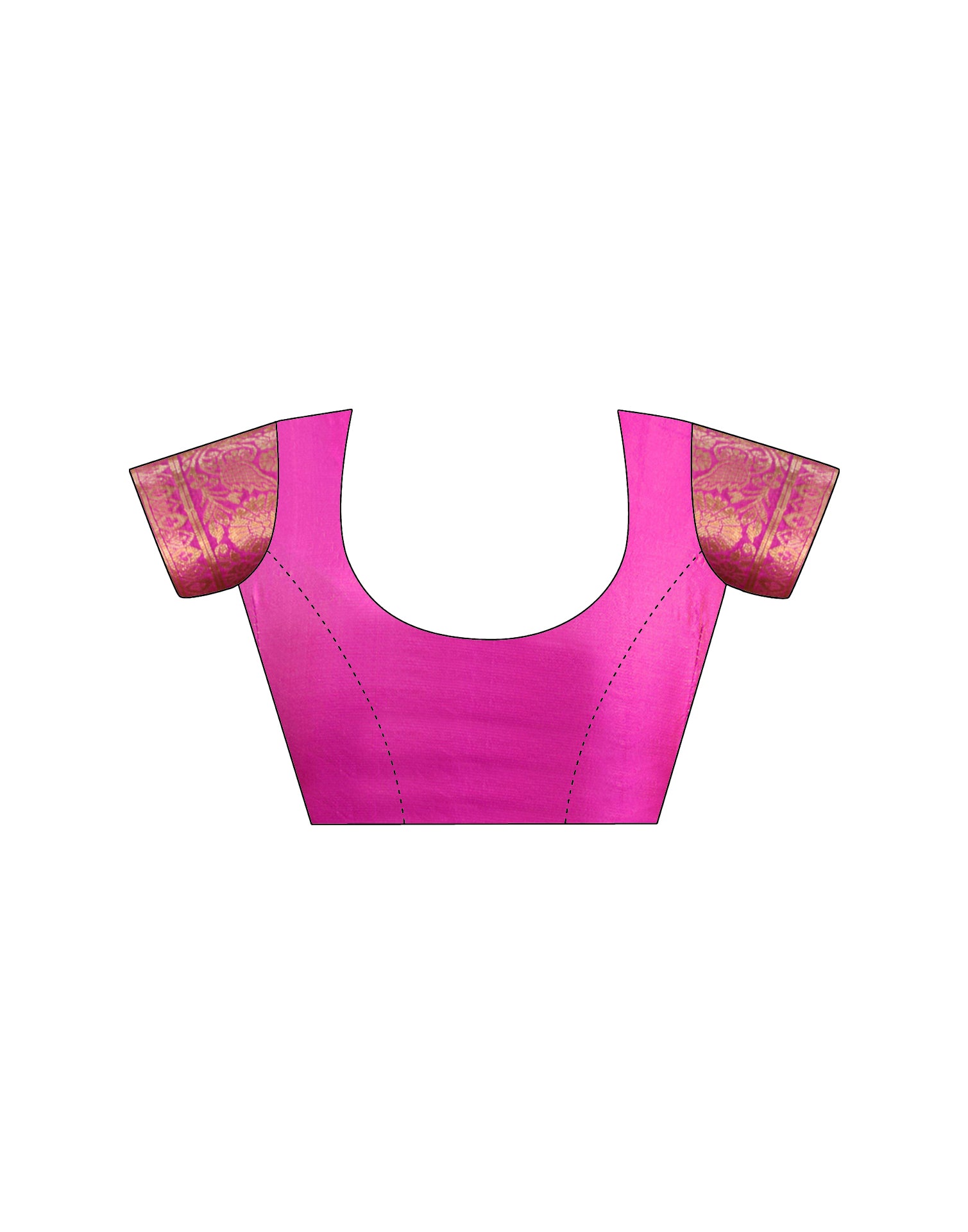 Magenta Silk Woven Banarasi Saree
